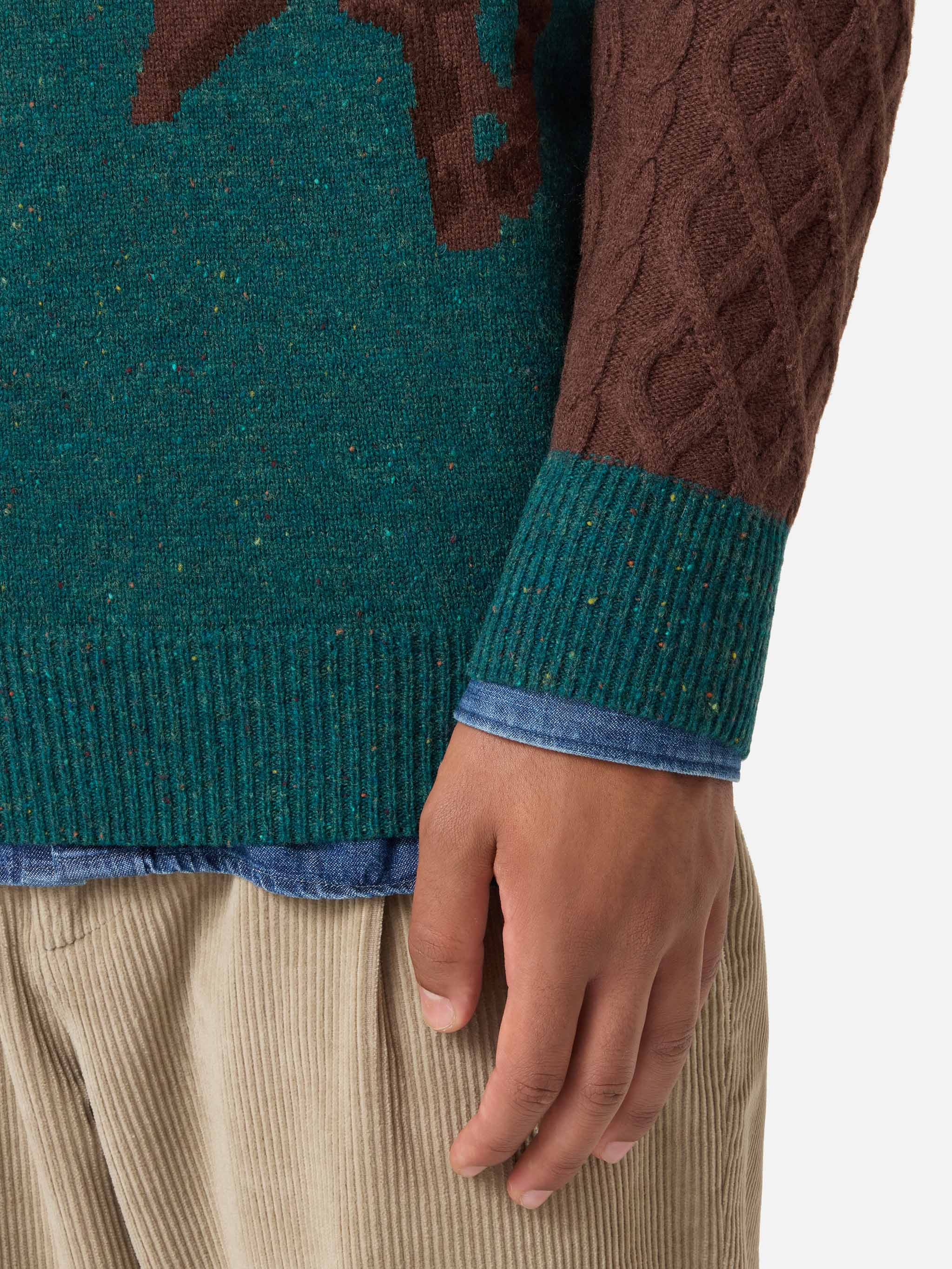 mc2-saint-barth-maglione-uomo-girocollo-donegal-grigio-jacquard-polo image 4