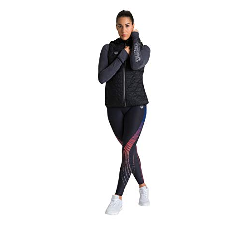 arena-padded-gilet-smanicato-donna-nero-con-cappuccio-taglia-xs image 8