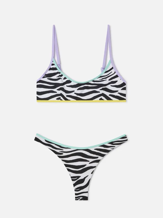 bikini-mc2-saint-barth-judy-naomi-bralette-stampa-zebra-con-piping image 1