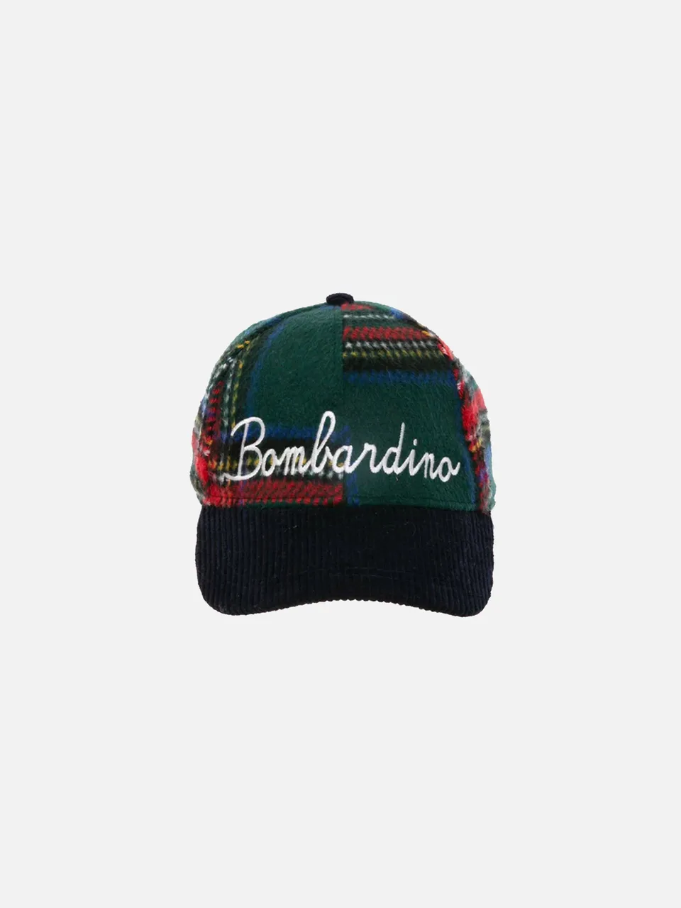 mc2-saint-barth-berretto-da-baseball-tartan-con-ricamo-bombardino-unisex-taglia- image 1