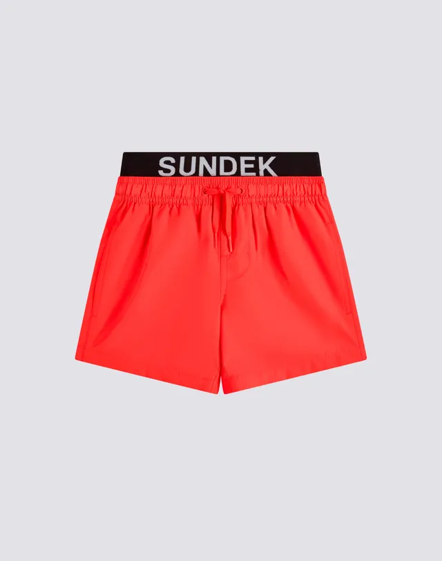 sundek-iconic-costume-bagno-bambino-in-repreve-con-elastico-logo image 1