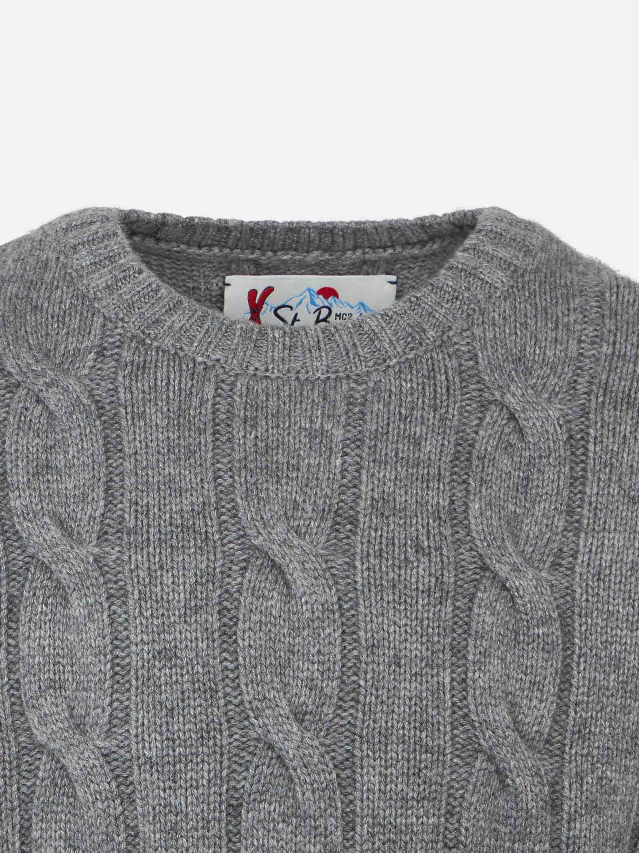mc2-saint-barth-maglione-berg-bambino-grigio-intrecciato-stampa-saint-barth image 3
