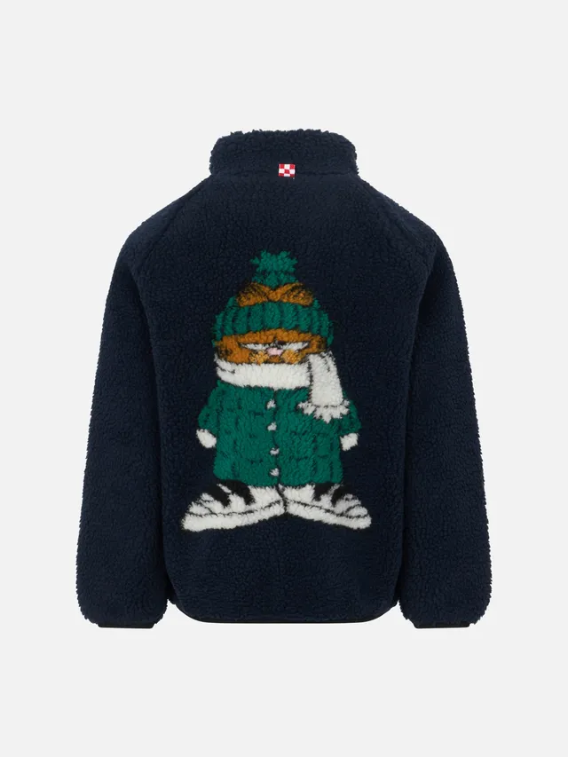 mc2-saint-barth-giacca-sherpa-bambino-blu-stampa-garfield-edizione-speciale image 1