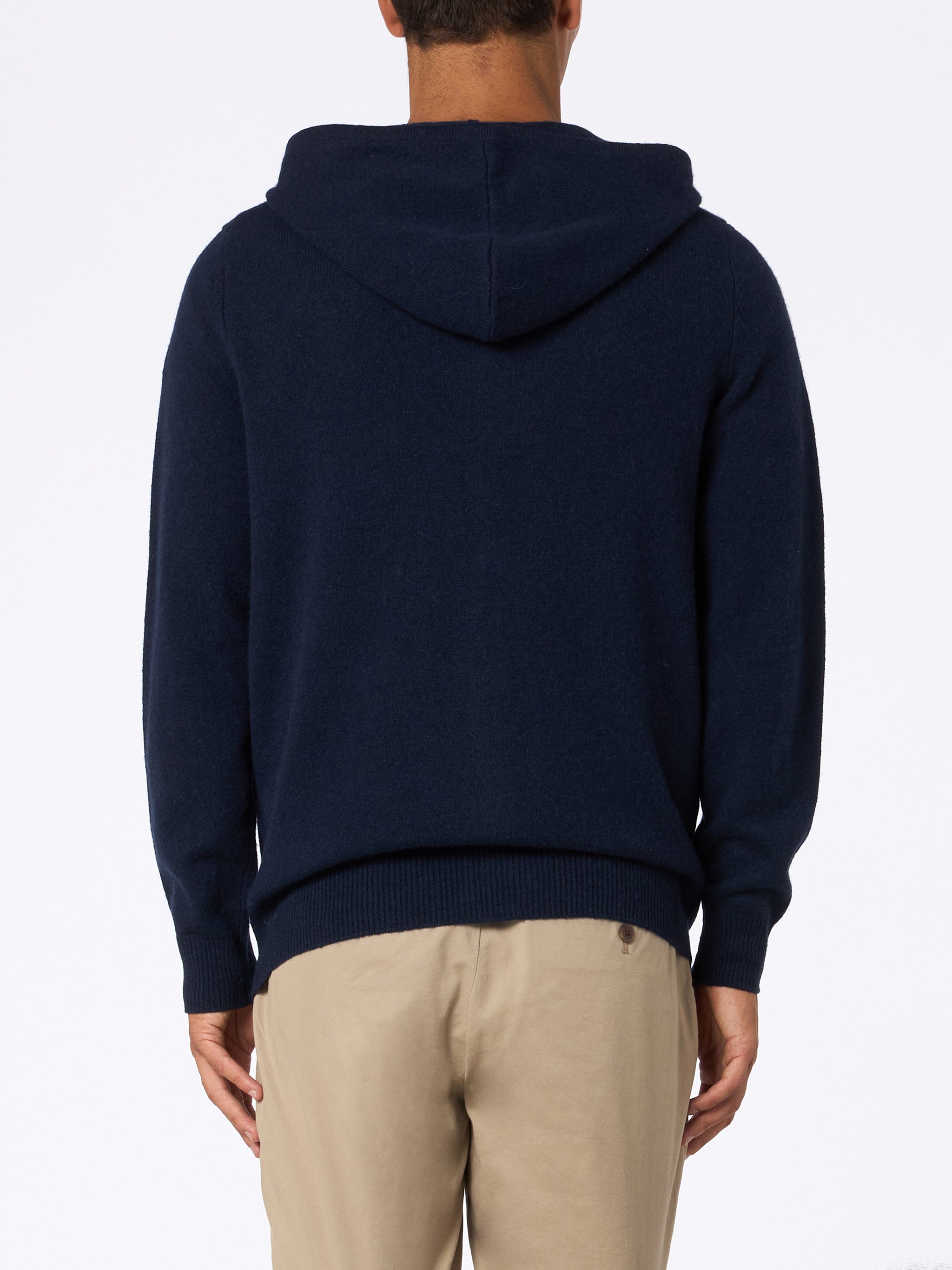 mc2-saint-barth-notting-maglia-full-zip-uomo-lana-blu-navy-con-cappuccio image 2