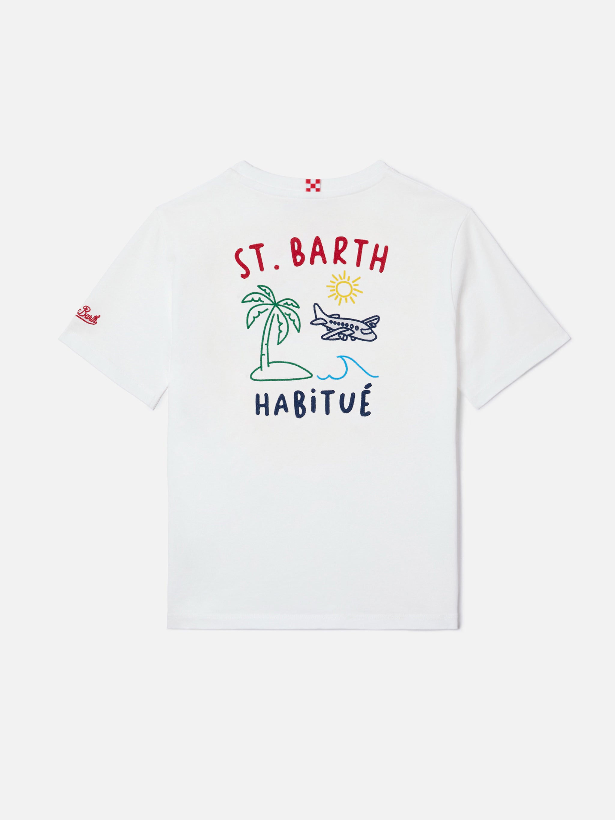 t-shirt-mc2-saint-barth-portland-jr-bambino-in-cotone-bianco-con-ricami-habitu-e image 1