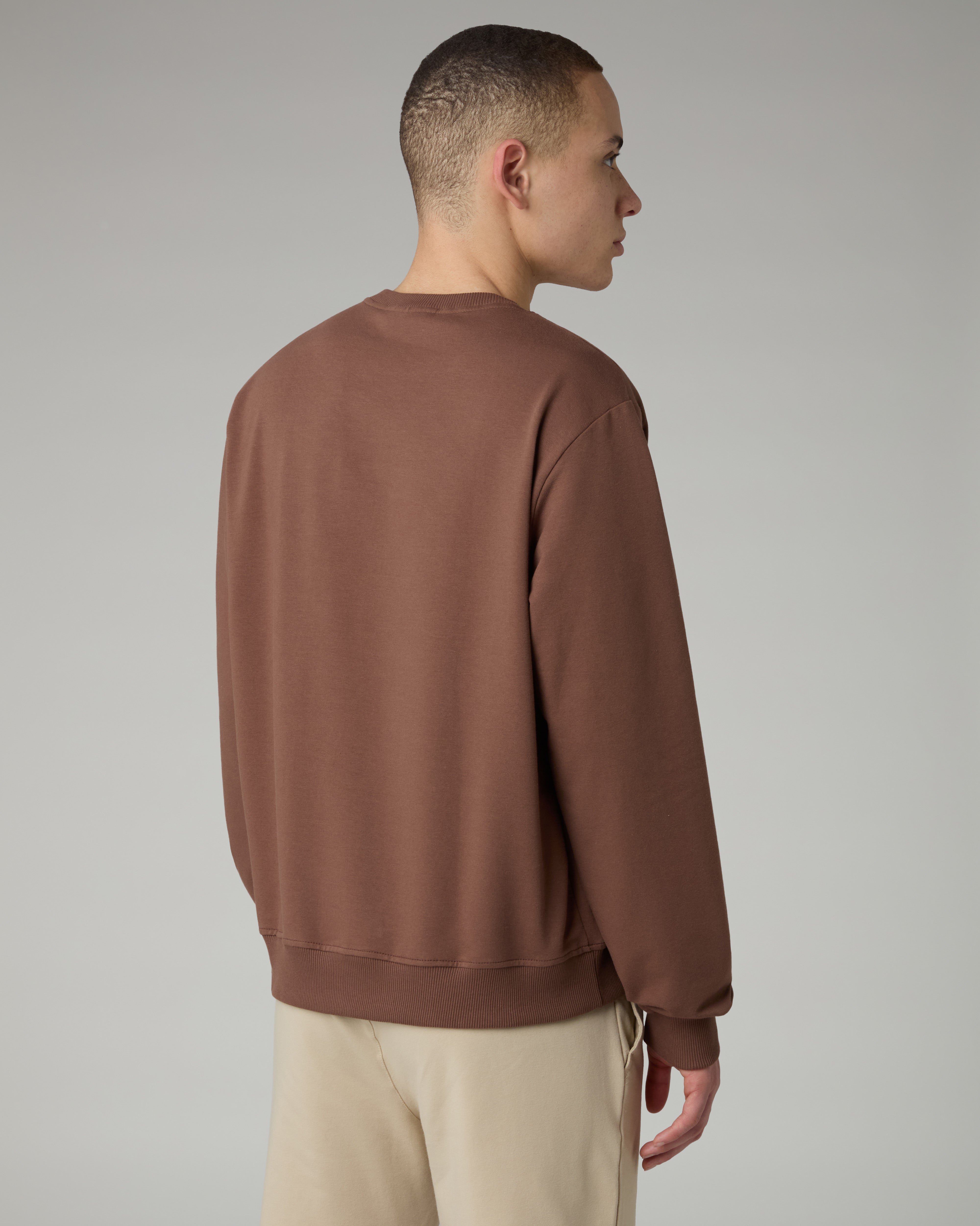 australian-statement-logo-crewneck-felpa-girocollo-uomo-cannella image 3