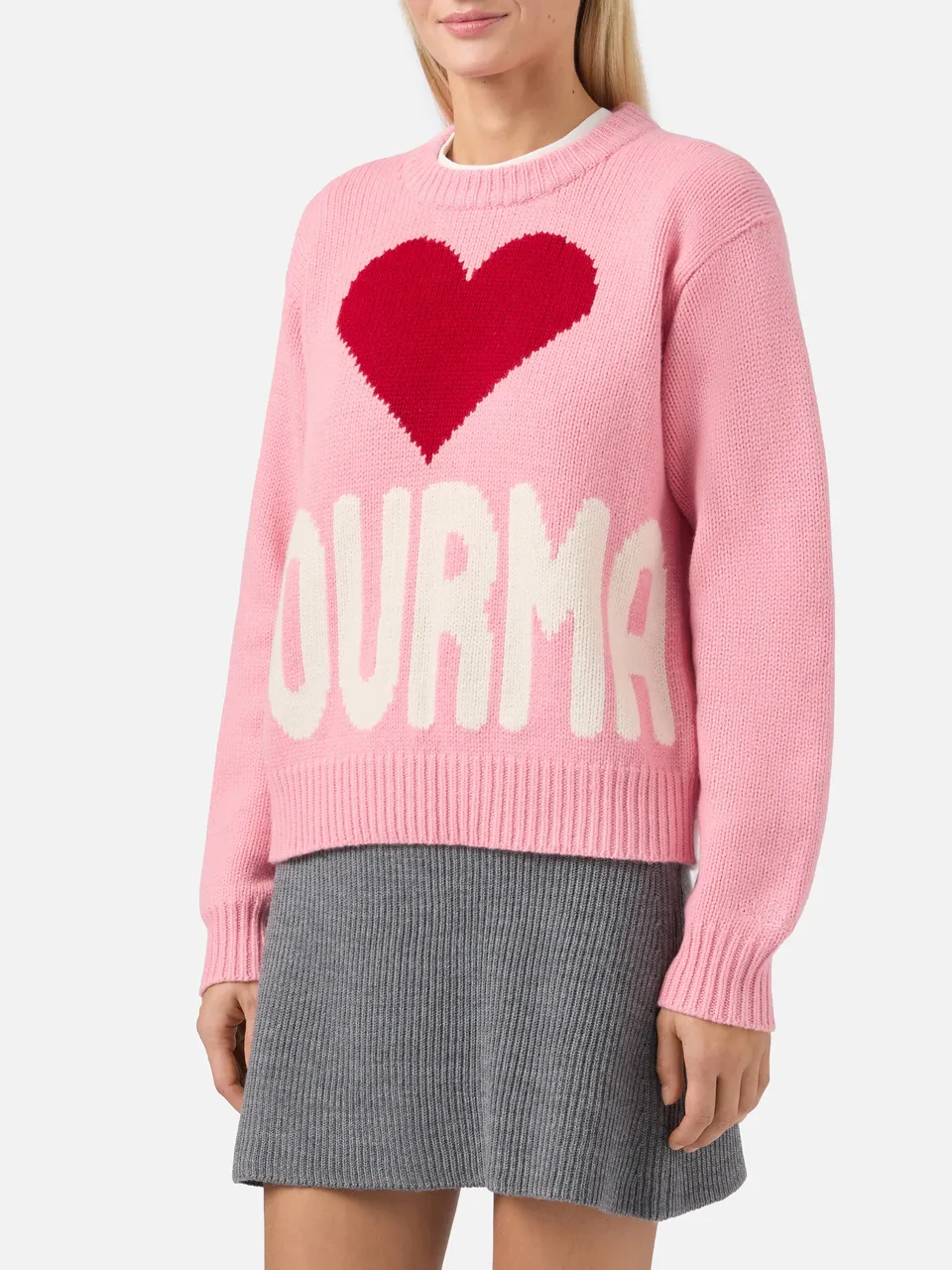 mc2-saint-barth-kyla-maglione-donna-in-lana-rosa-con-jacquard-courma image 1