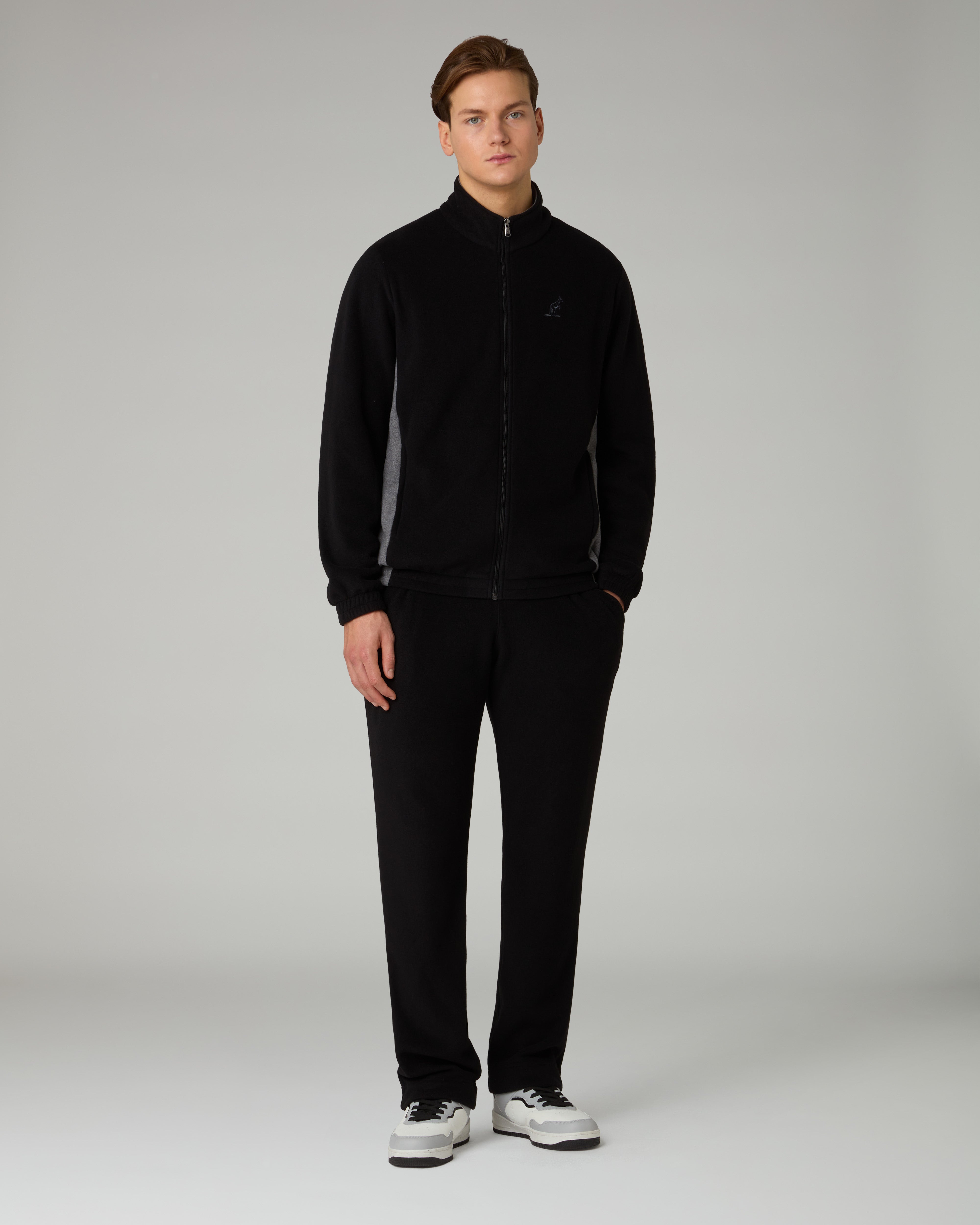 australian-posh-softech-tracksuit-tuta-uomo-nera-full-zip image 1