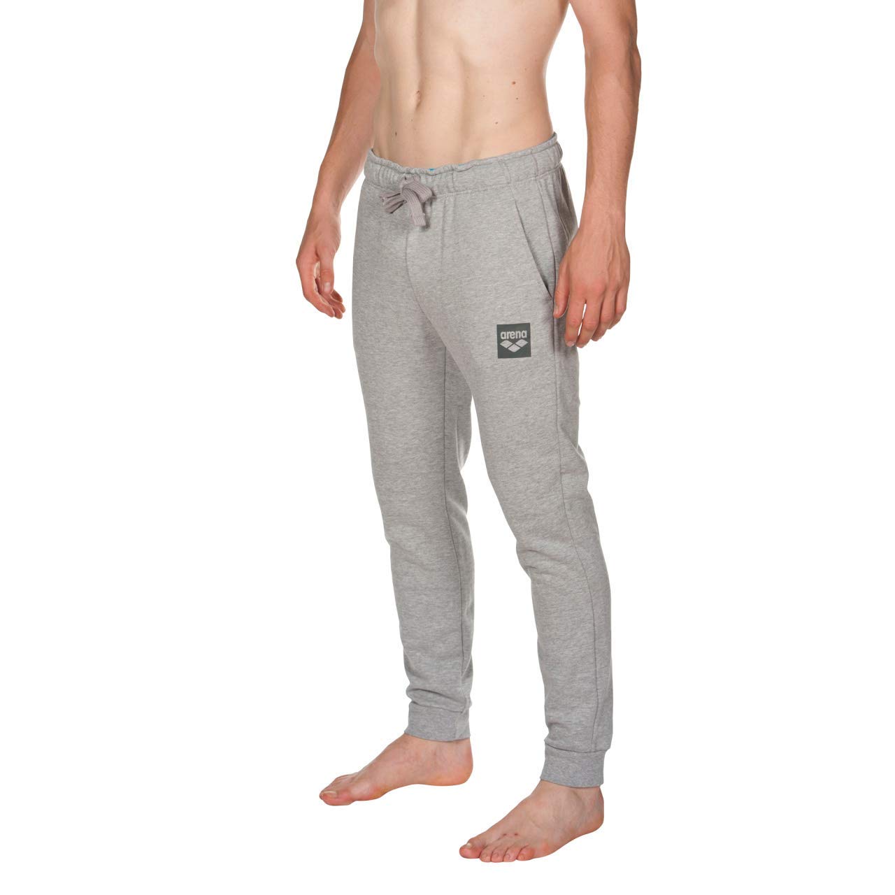 arena-essential-pant-pantaloni-jogger-uomo-grigio-medium-grey-melange image 2
