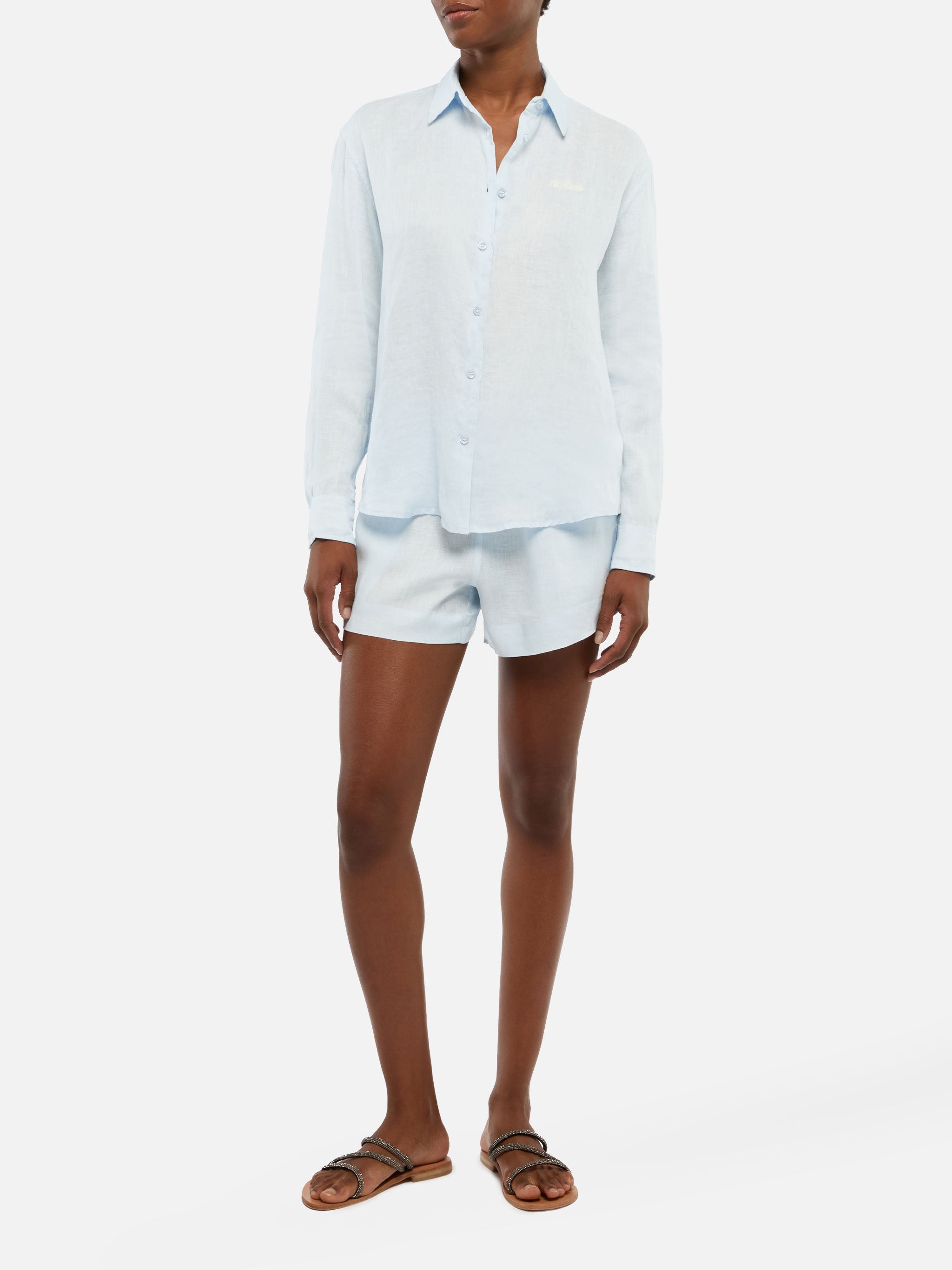 mc2-saint-barth-shorts-meave-pull-up-in-lino-azzurro-chiaro-donna image 3