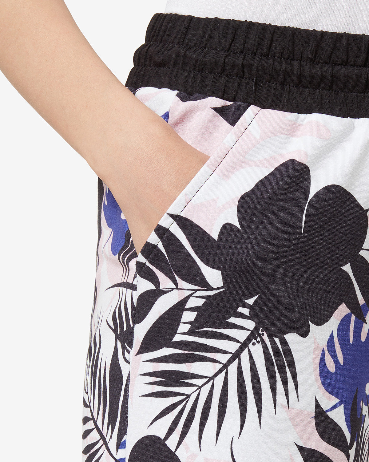 australian-flowers-short-nero-pantaloncino-felpa-con-stampa image 4