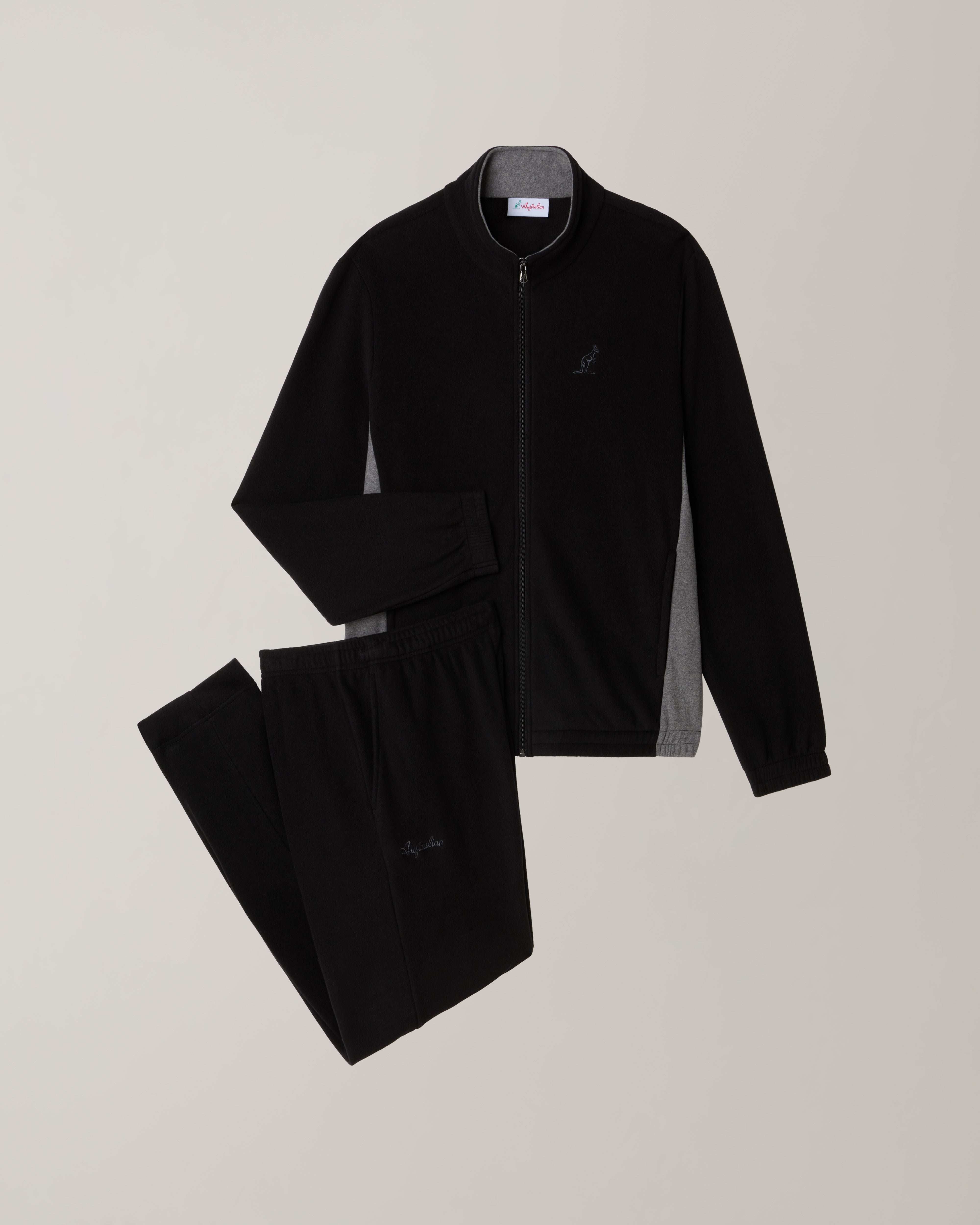 australian-posh-softech-tracksuit-tuta-uomo-nera-full-zip image 7