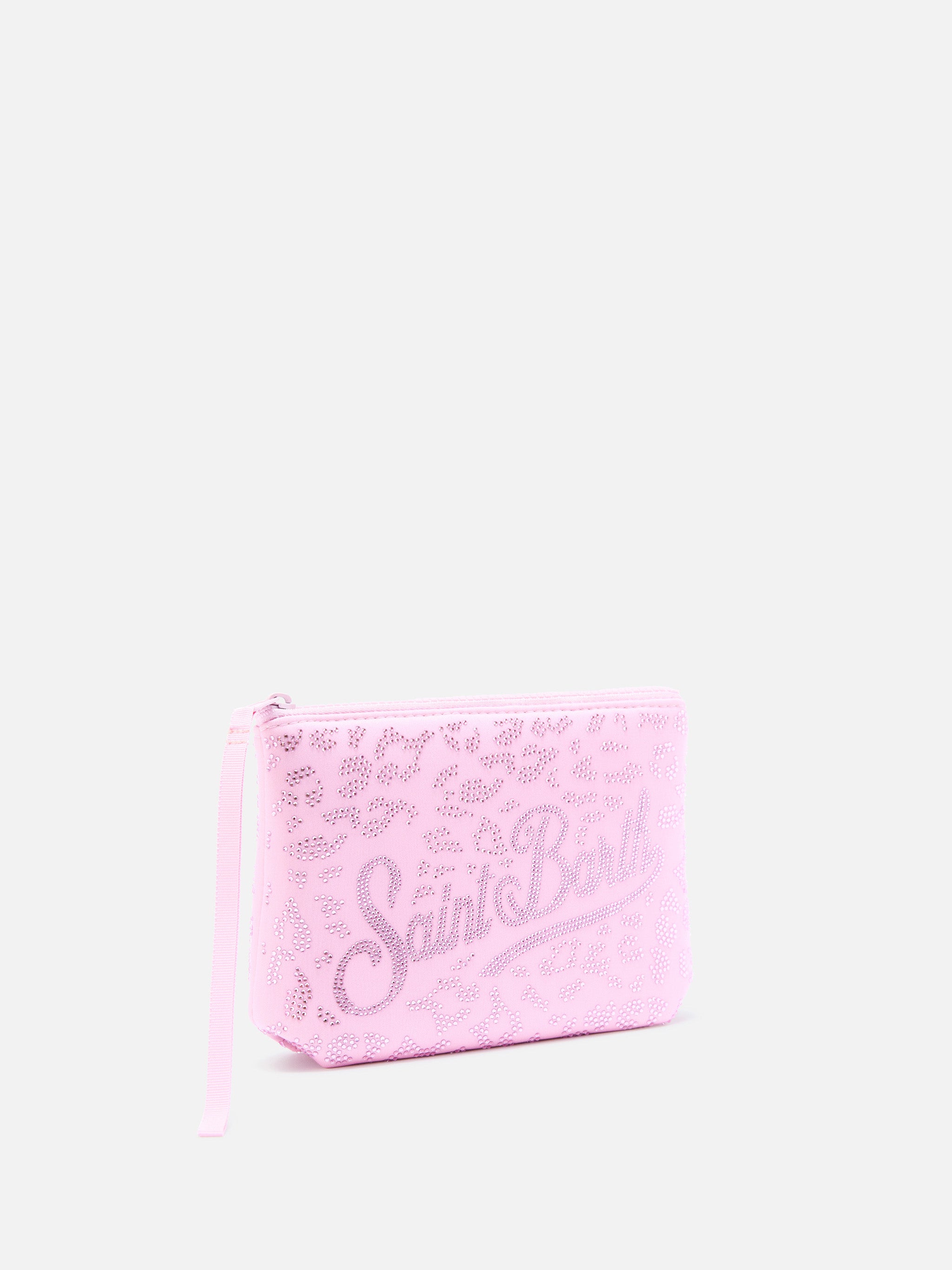 mc2-saint-barth-aline-pochette-scuba-leopardata-con-strass-rosa image 2