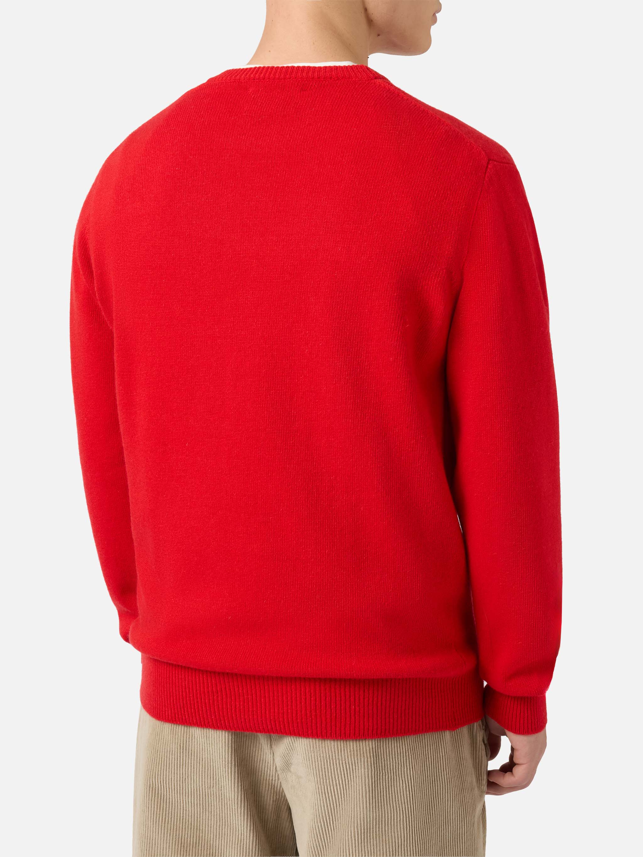 maglione-uomo-mc2-saint-barth-heron-rosso-in-misto-cashmere-con-jacquard-a-natal image 3