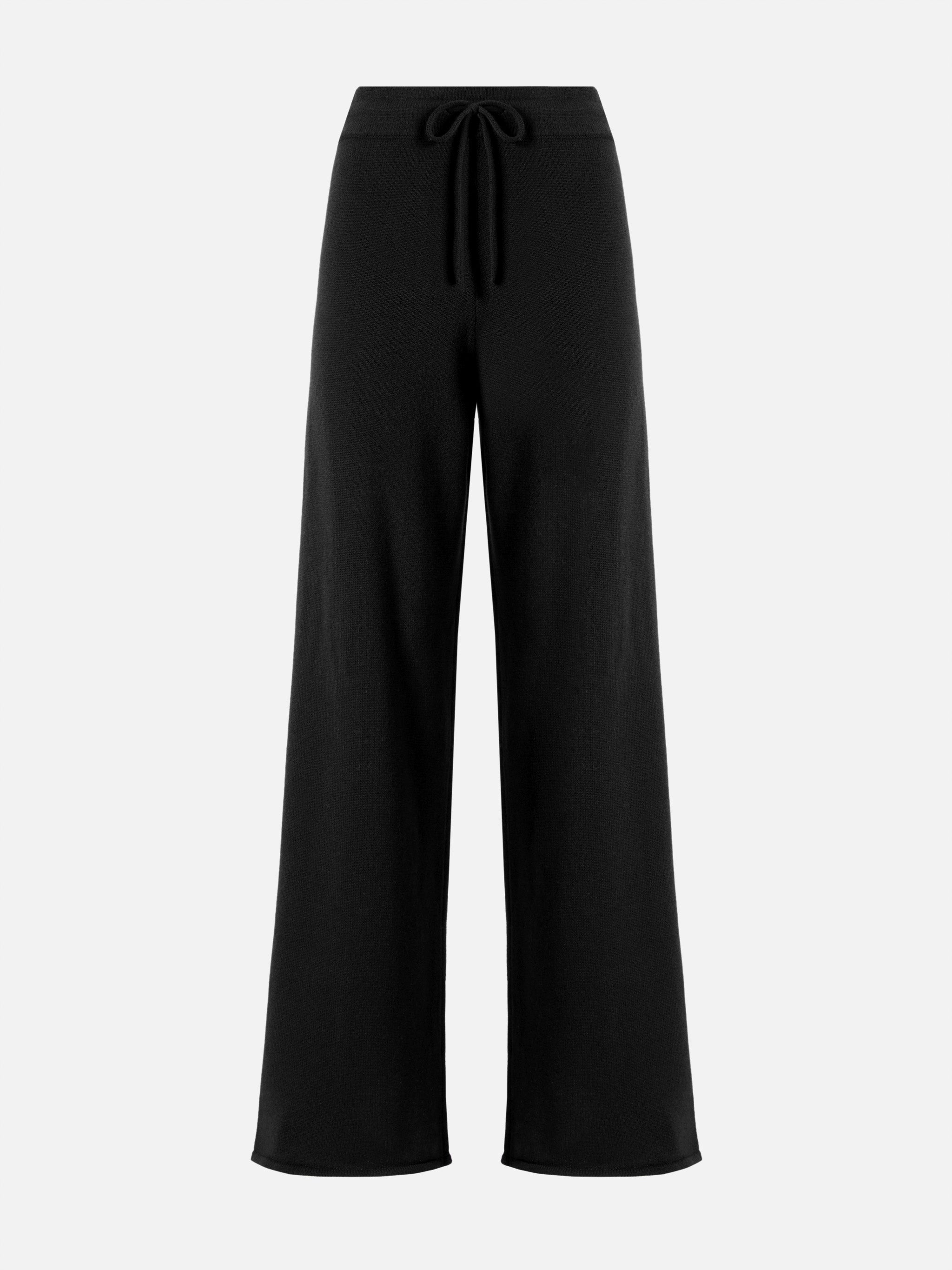 mc2-saint-barth-cambon-cbn0002-pantaloni-palazzo-donna-pura-lana-neri-vita-alta image 4