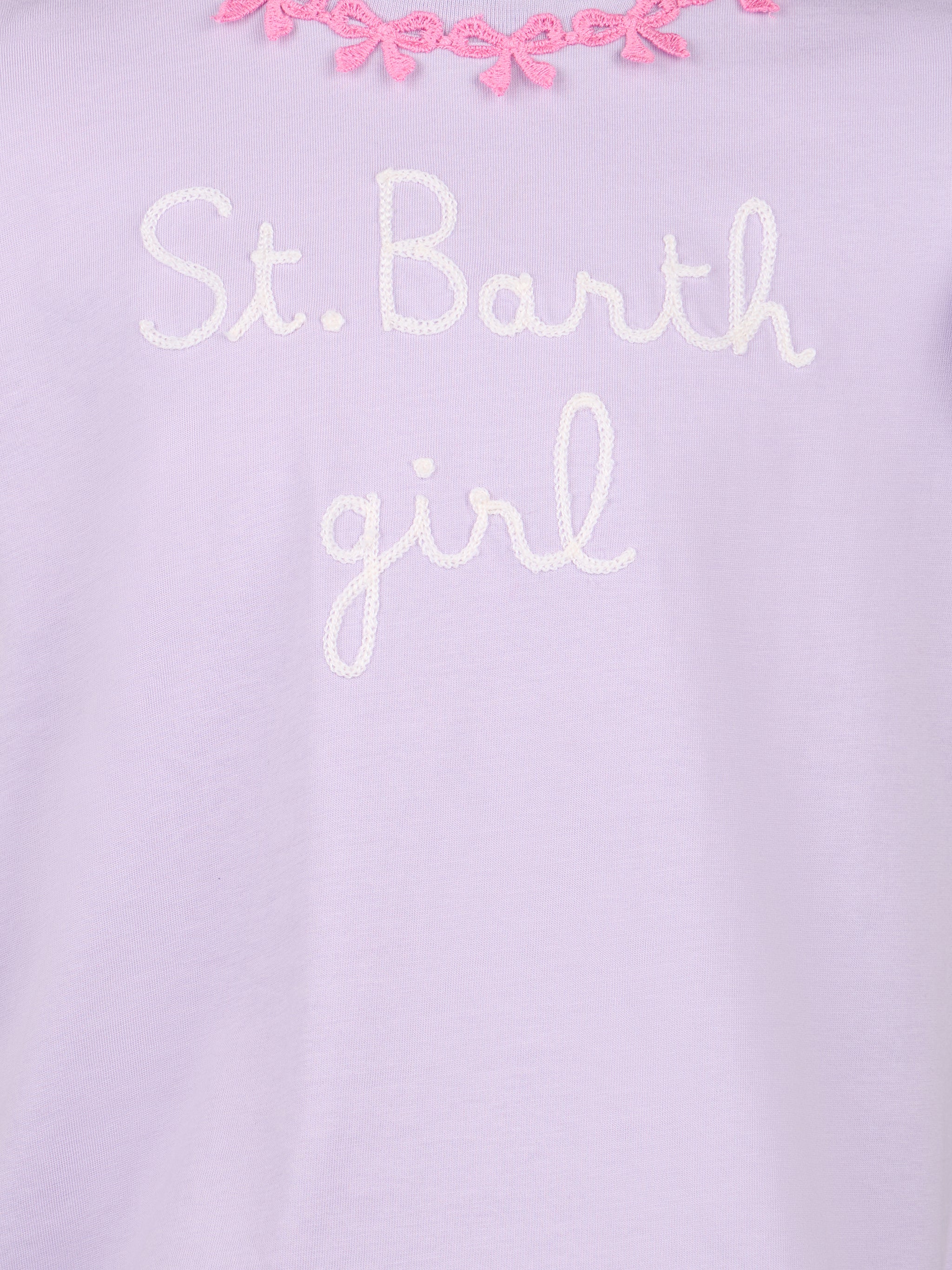 mc2-saint-barth-t-shirt-bambina-cotone-rosa-con-balza-e-ricamo image 3
