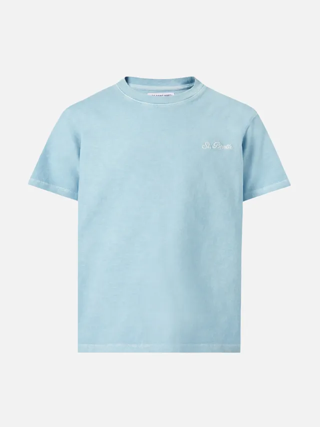 mc2-saint-barth-cameron-t-shirt-bambino-cotone-pesante-azzurro-vintage image 1
