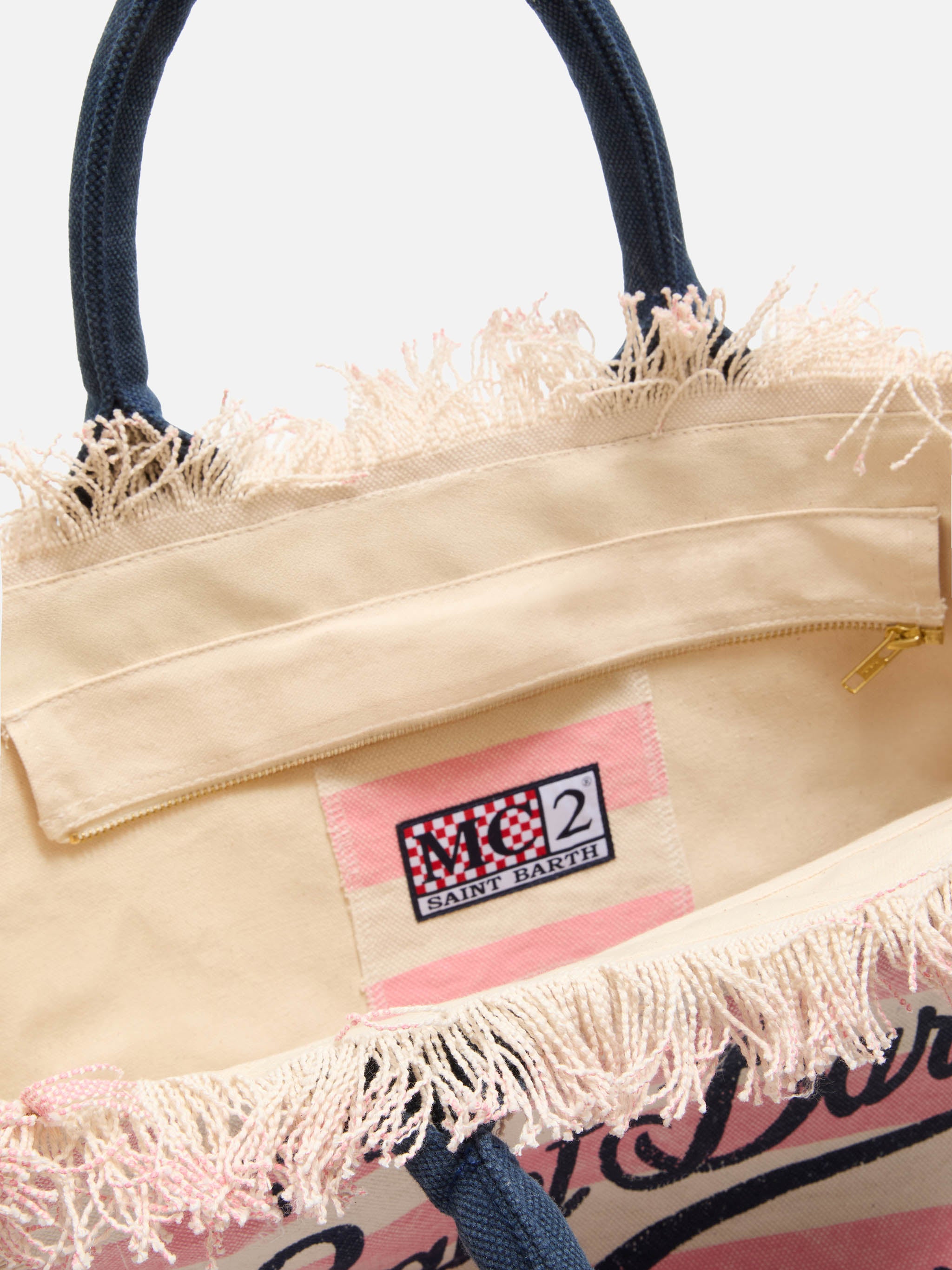 mc2-saint-barth-borsa-vanity-regular-donna-in-canvas-rosa-a-righe-orizzontali image 4
