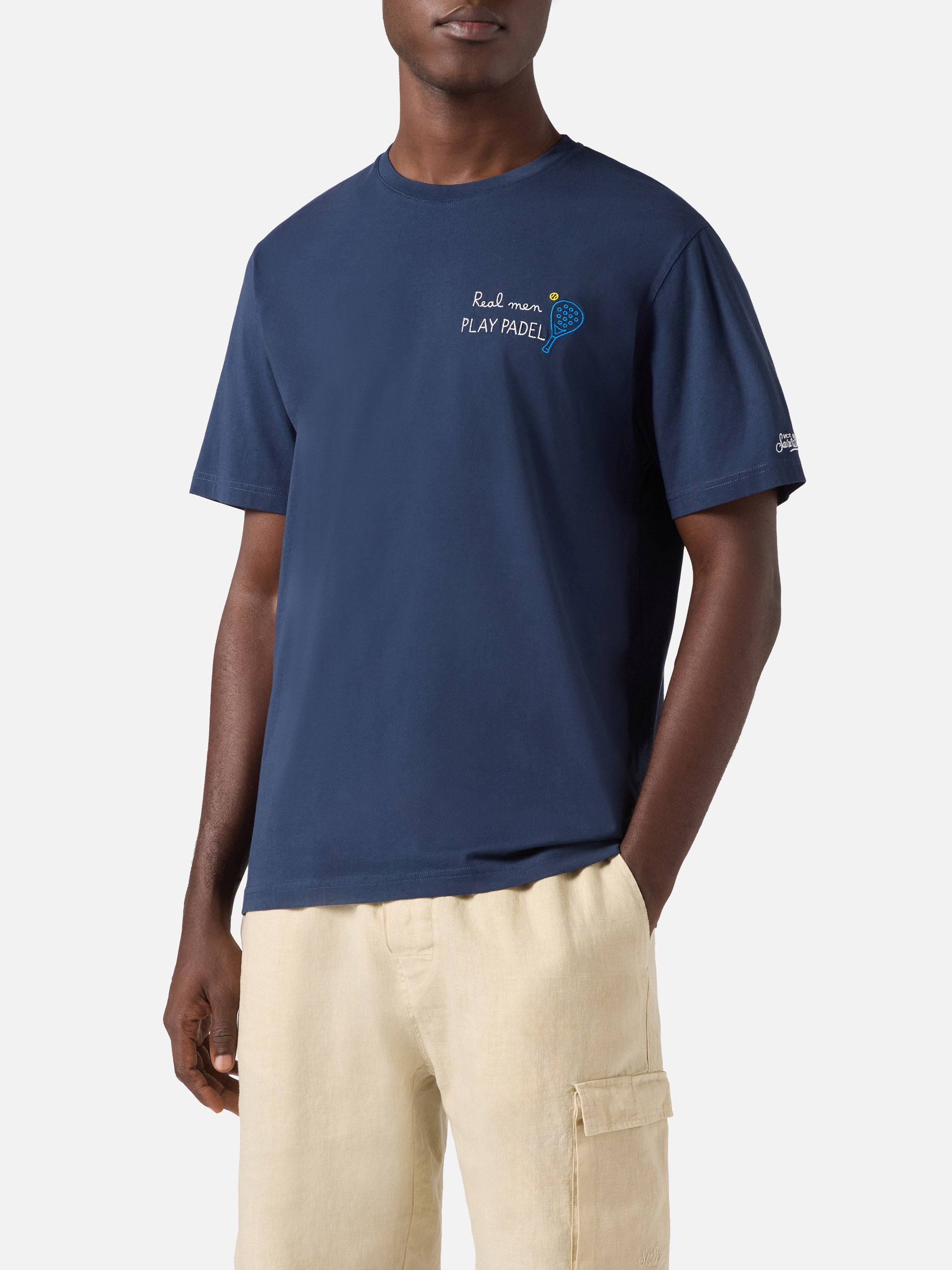 mc2-saint-barth-portofino-t-shirt-uomo-blu-real-men-play-padel image 3