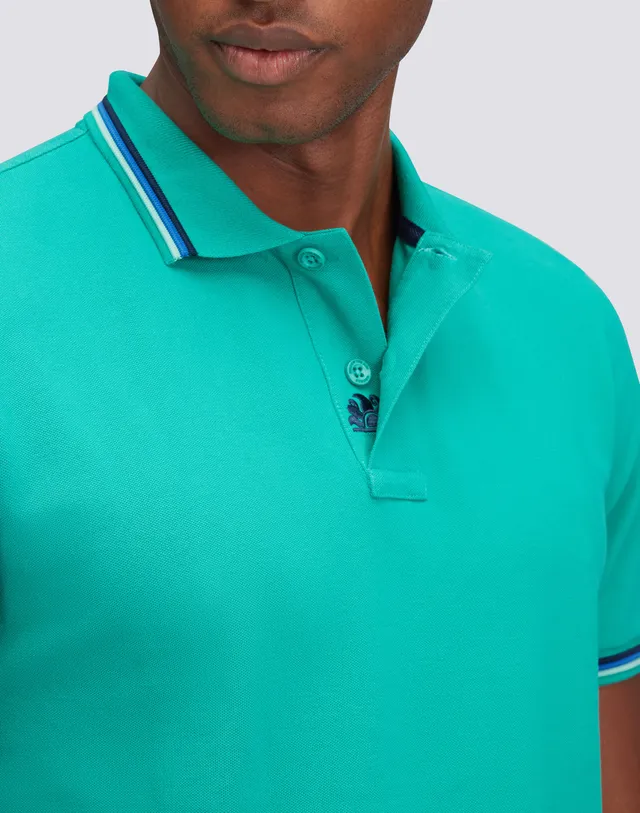 sundek-brice-polo-uomo-in-cotone-piquet-con-bande-tricolor image 1