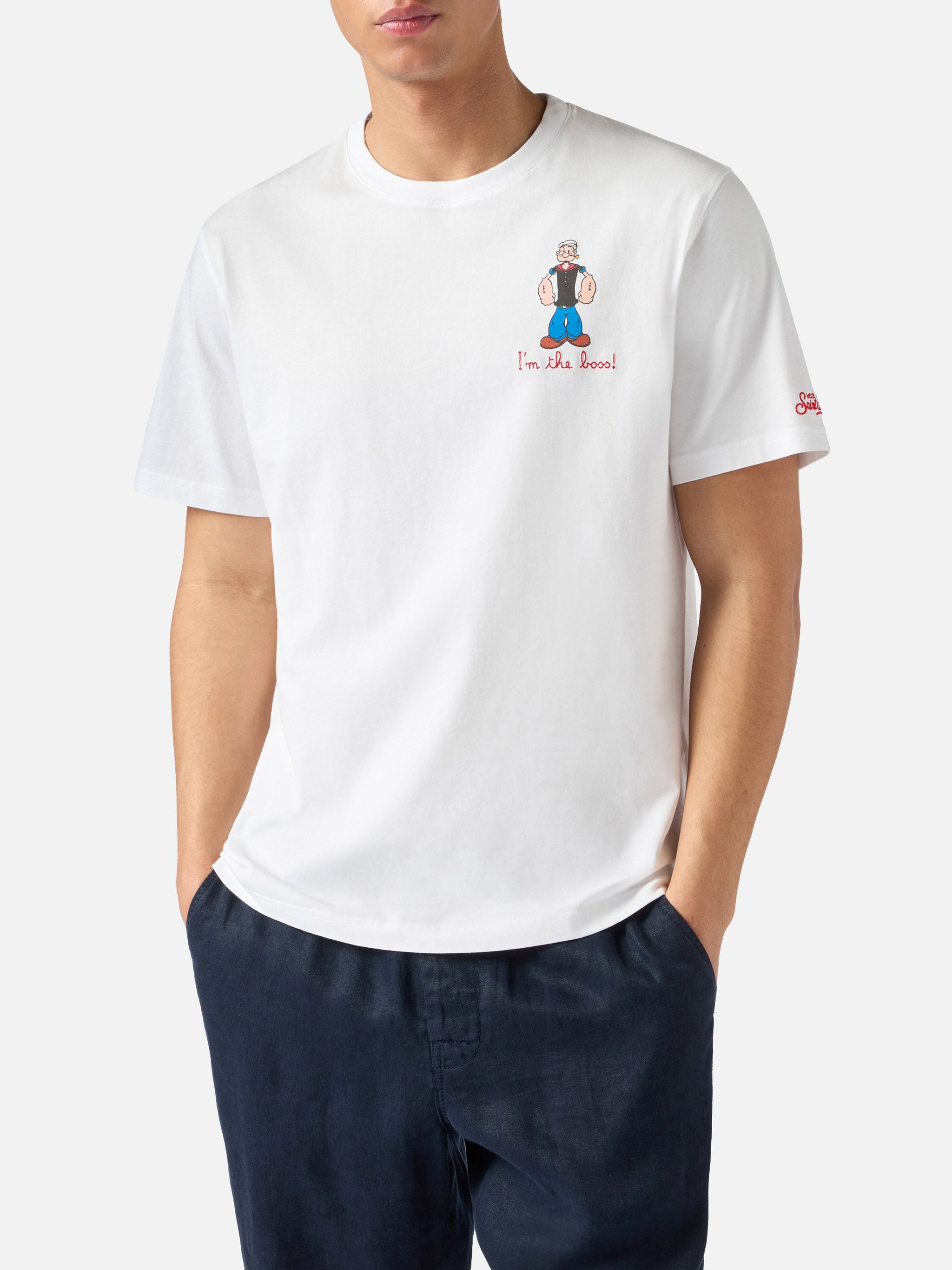 mc2-saint-barth-t-shirt-portofino-uomo-bianca-i-m-the-boss-popeye-special-editio image 3