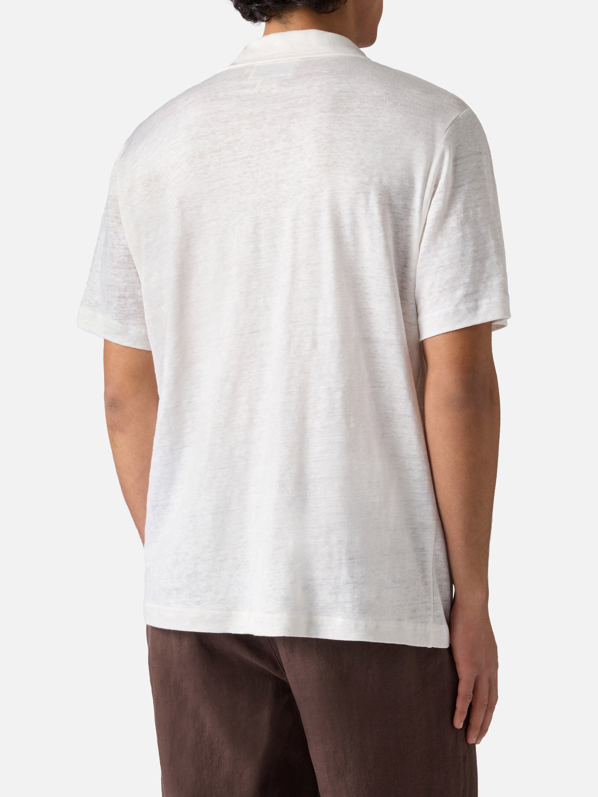 mc2-saint-barth-polo-fraser-in-puro-lino-bianco-polo-uomo-maniche-corte-vestibil image 3
