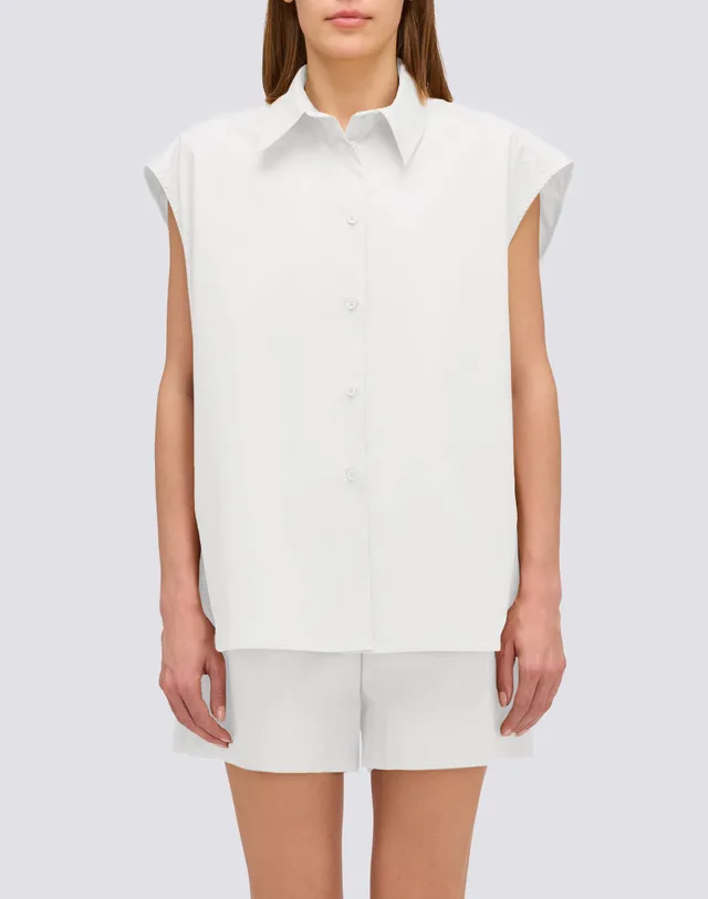 sundek-camicia-donna-in-popeline-smanicata-fit-over image 1