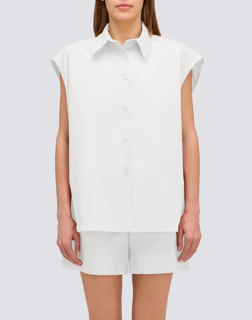 sundek-camicia-donna-in-popeline-smanicata-fit-over image 1