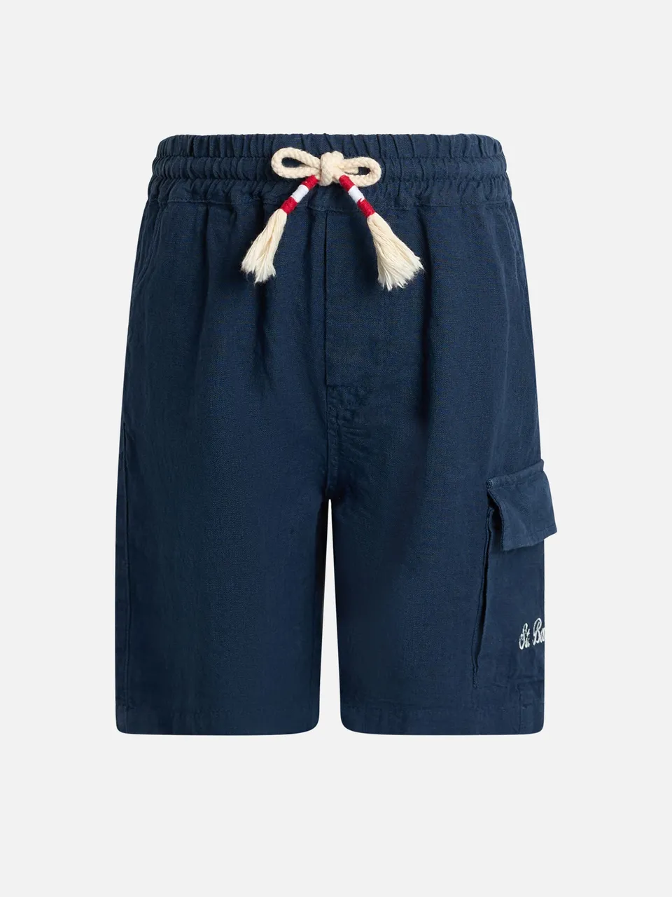 mc2-saint-barth-marseille-jr-bermuda-bambino-in-lino-blu-navy image 1