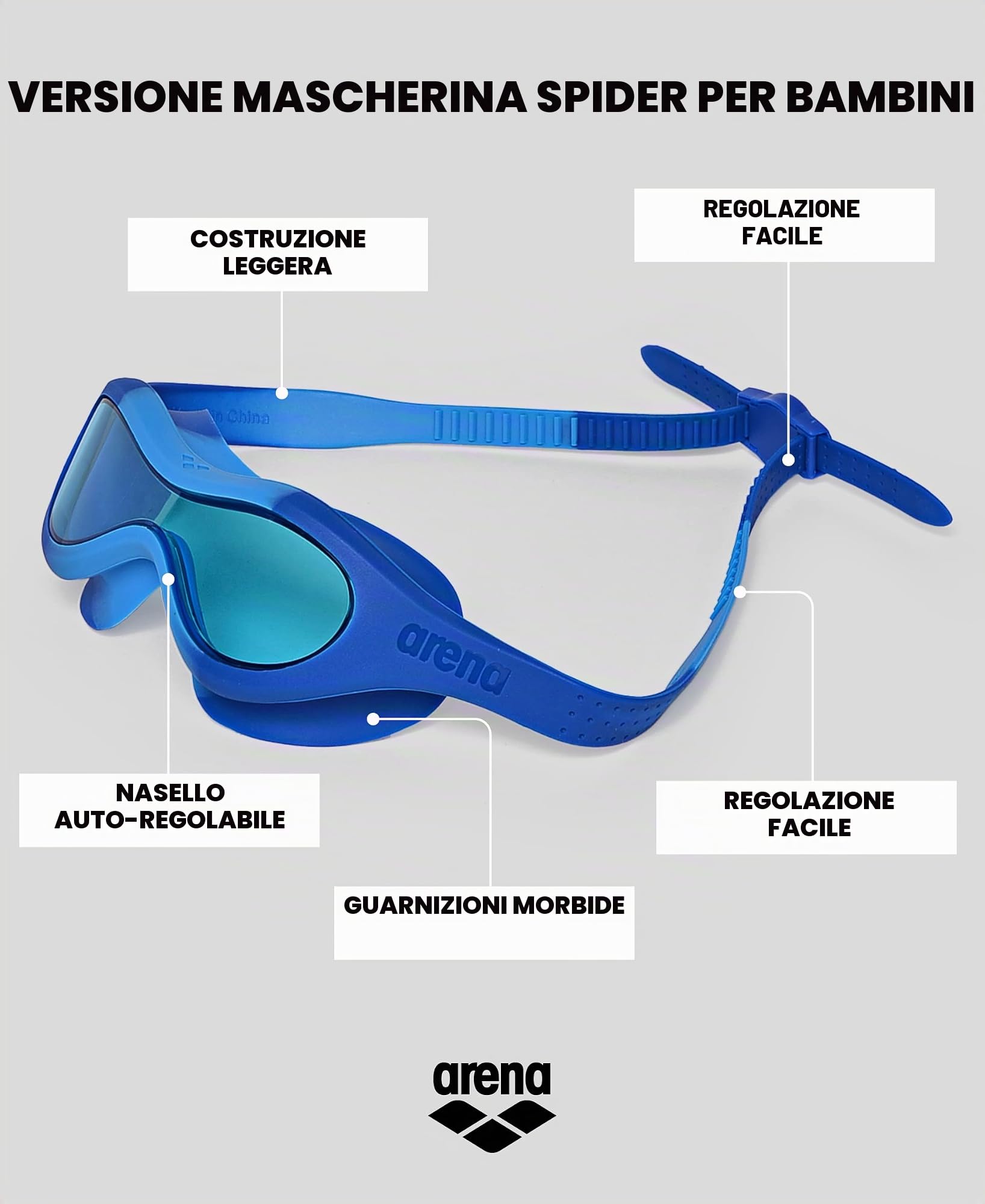 arena-spider-kids-mask-maschera-nuoto-bambini-2-5-anni-lenti-medio-scure image 3