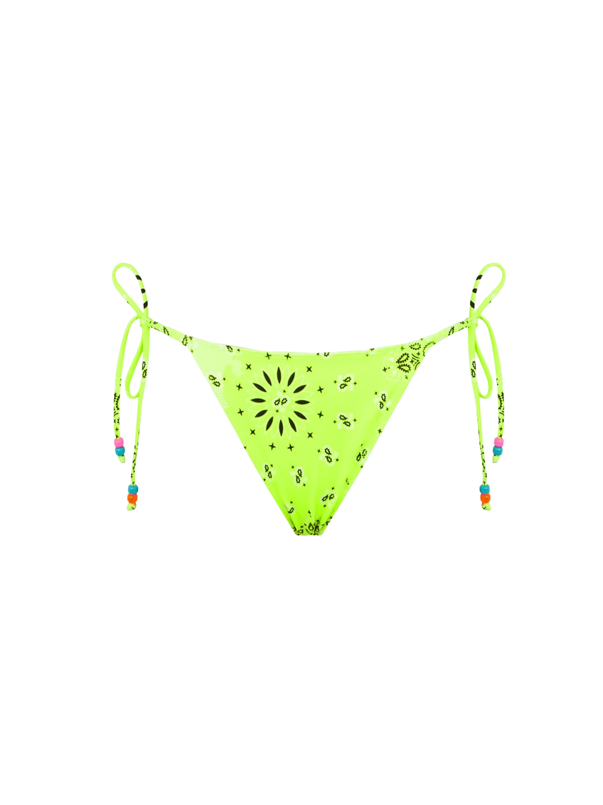 mc2-saint-barth-marielle-slip-mare-donna-giallo-fluo-bandana-con-charms image 1