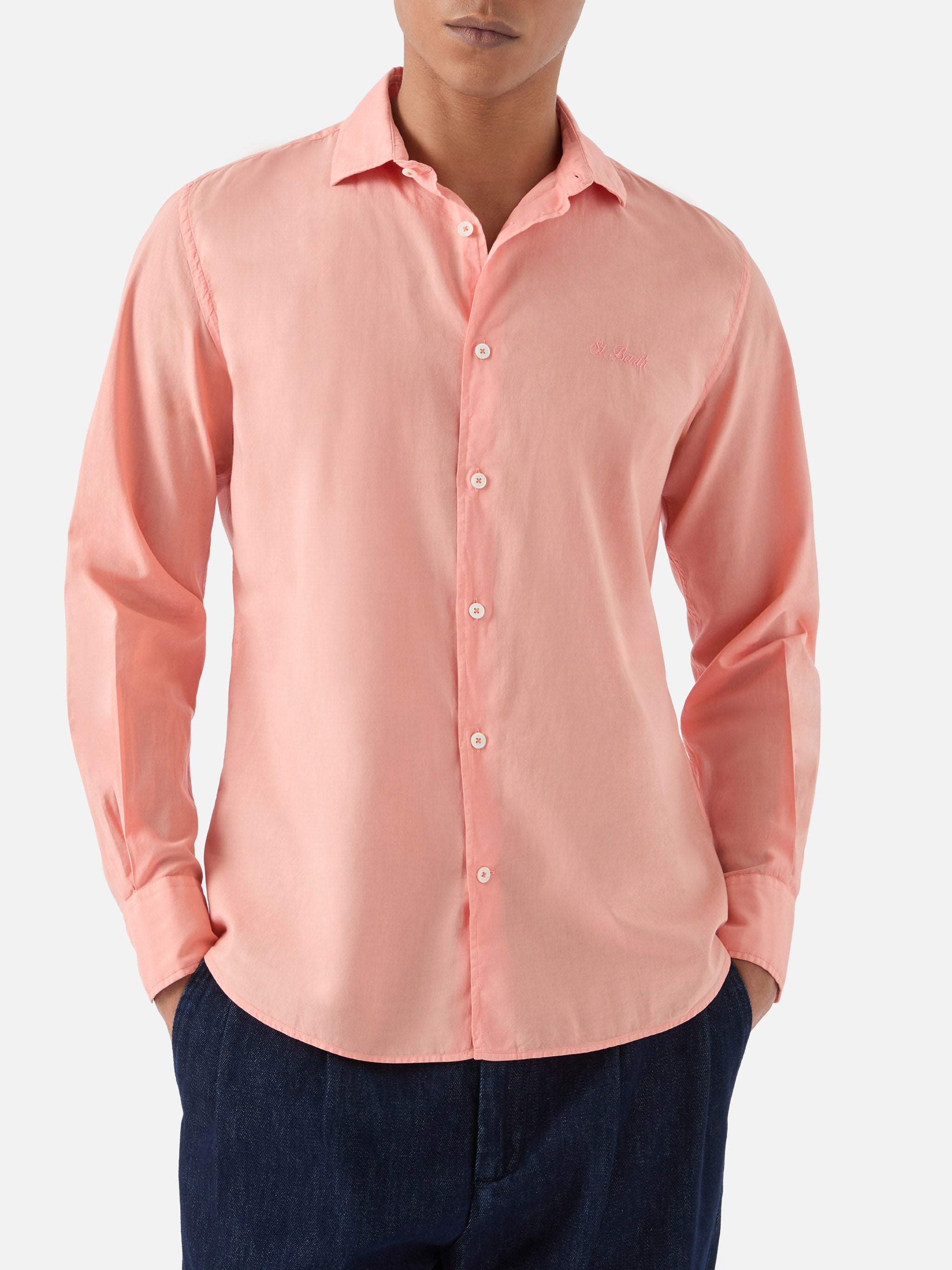 mc2-saint-barth-camicia-chemise-ice-voile-di-cotone-pesca-ricamo-st-barth image 1