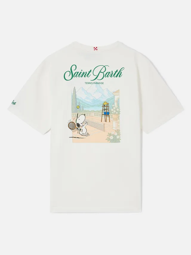 mc2-saint-barth-t-shirt-delmar-uomo-bianca-peanuts-tennis-paradise image 1