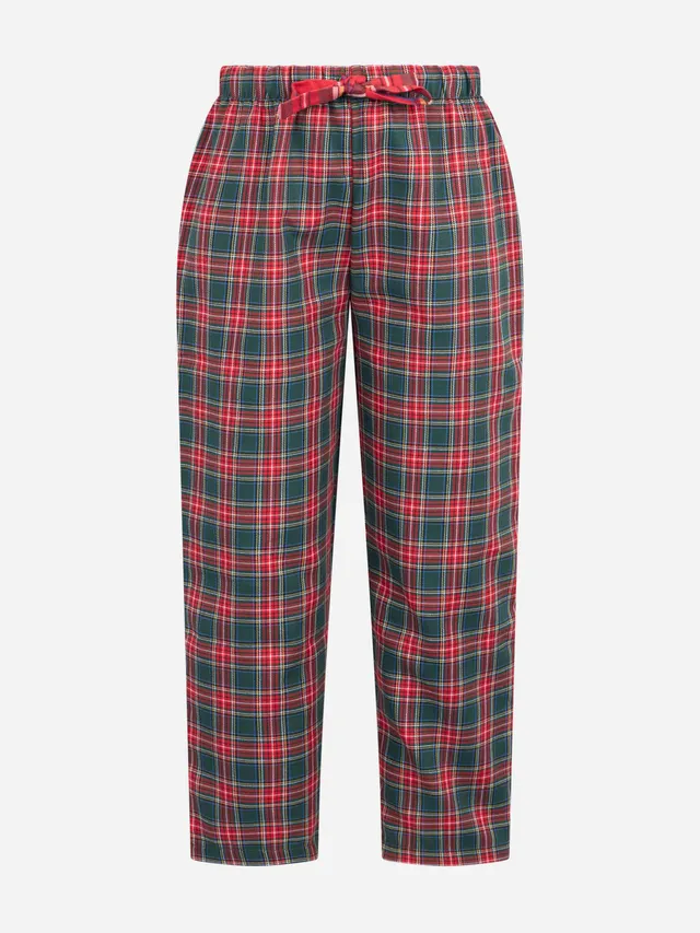 mc2-saint-barth-pantaloni-del-pigiama-da-bambino-con-stampa-tartan-rossa-e-verde image 1