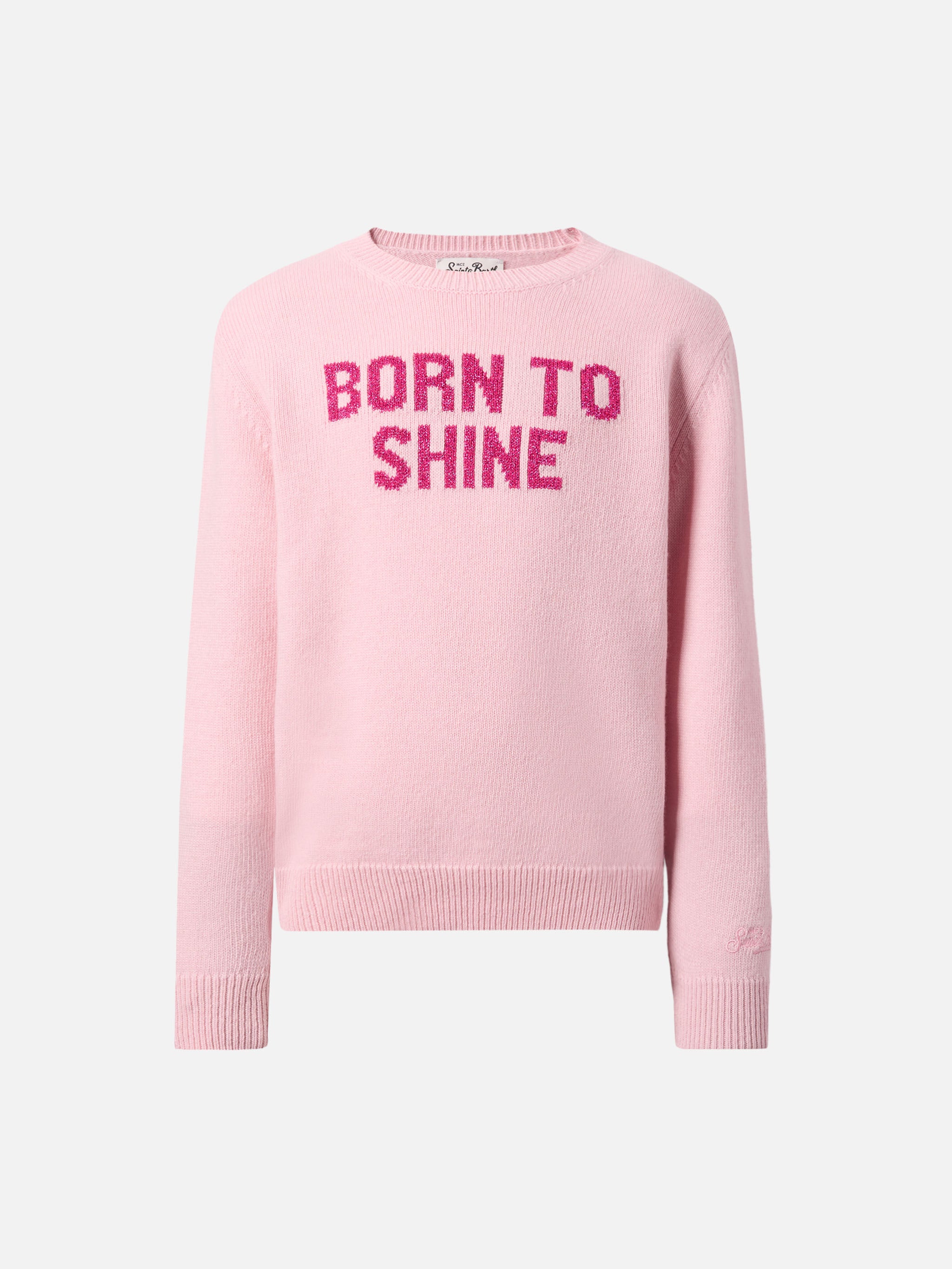 mc2-saint-barth-princess-girocollo-in-misto-cashmere-born-to-shine-rosa image 1