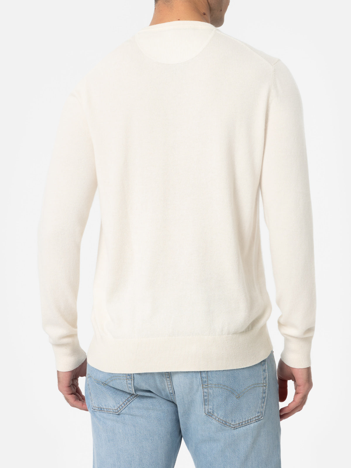 mc2-saint-barth-regent-maglione-girocollo-uomo-in-misto-cashmere-bianco image 3