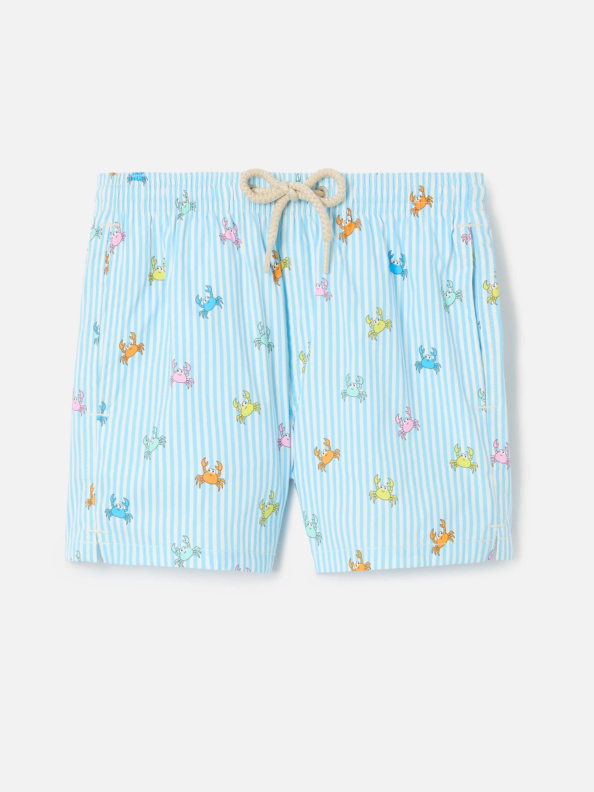 mc2-saint-barth-costume-jean-lighting-stretch-bambino-a-righe-con-stampa-granchi image 1