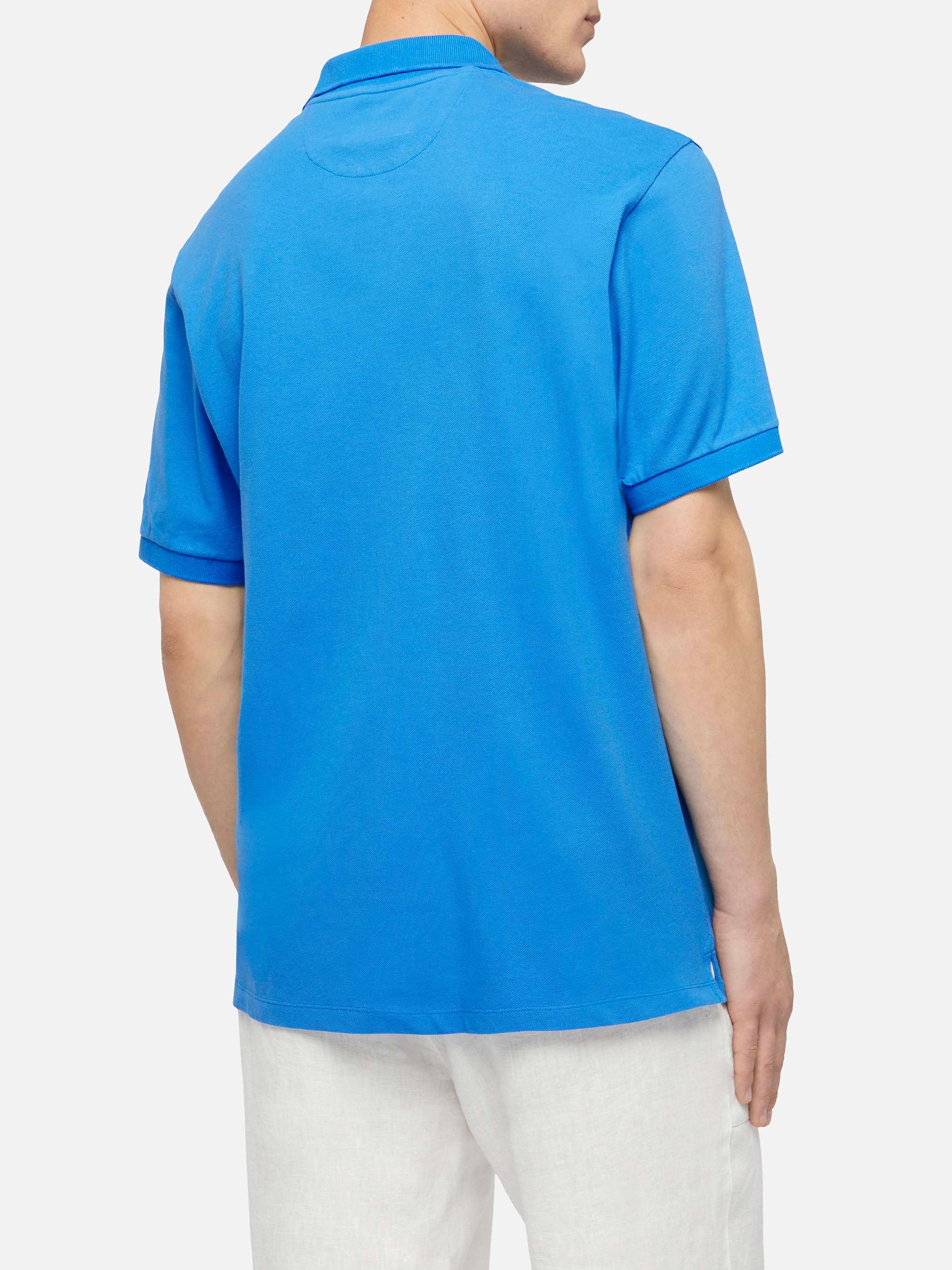 mc2-saint-barth-polo-charles-uomo-in-piquet-di-cotone-bluette-senza-bottoni image 3