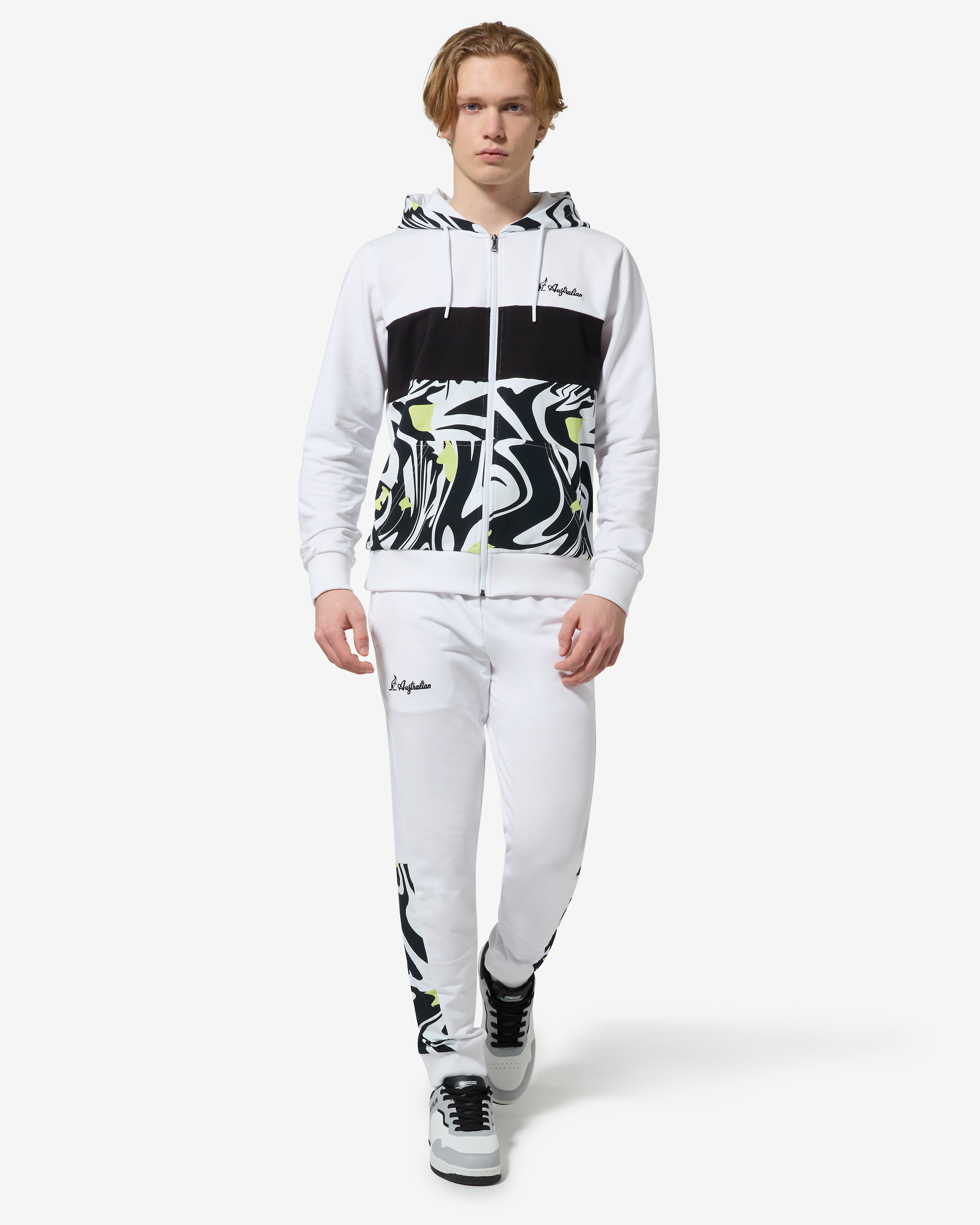 australian-vinyl-track-jacket-giacca-bianca-con-cappuccio image 2