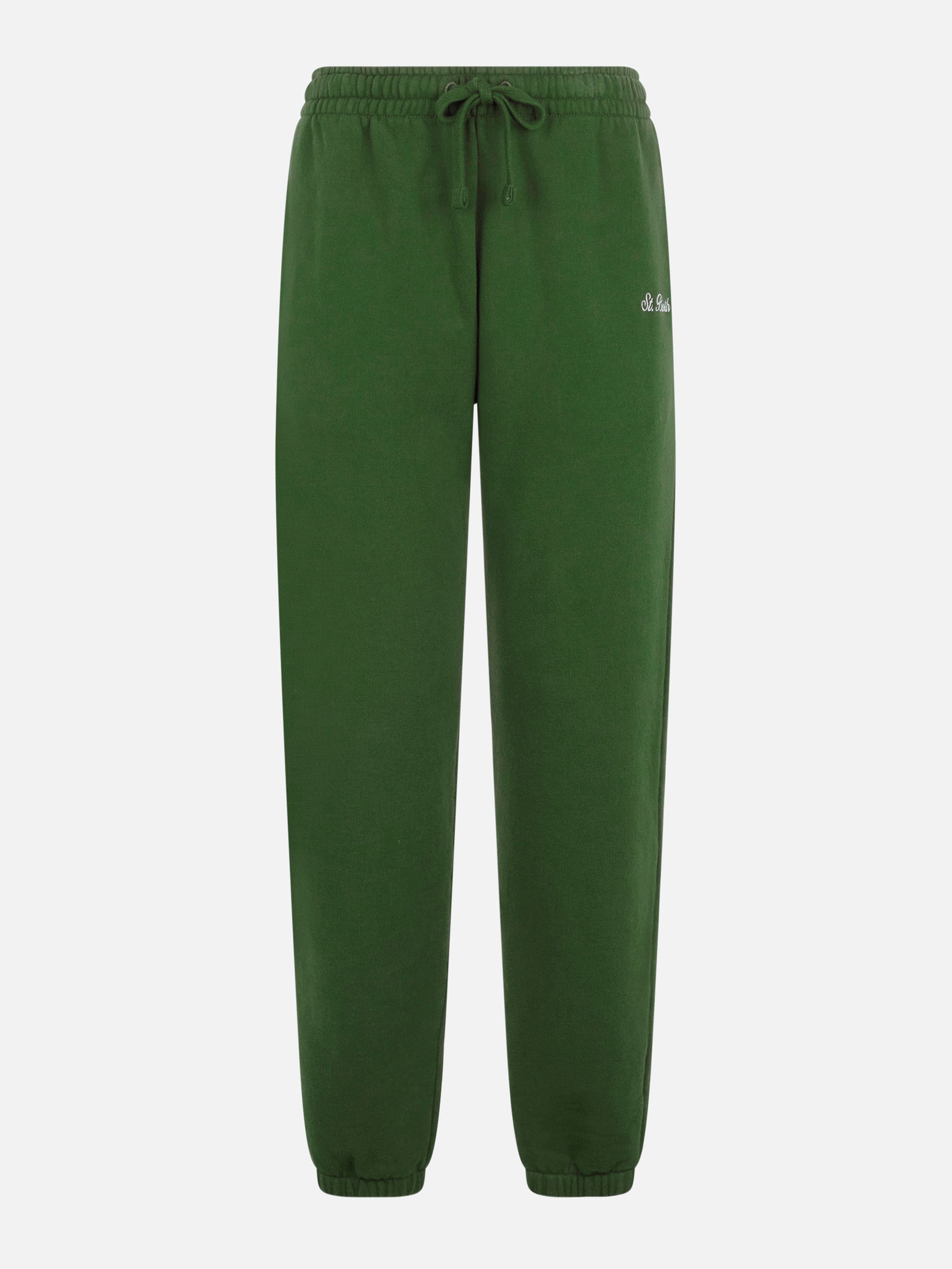 mc2-saint-barth-pantaloni-jogger-odalys-pile-verde-militare-donna image 1