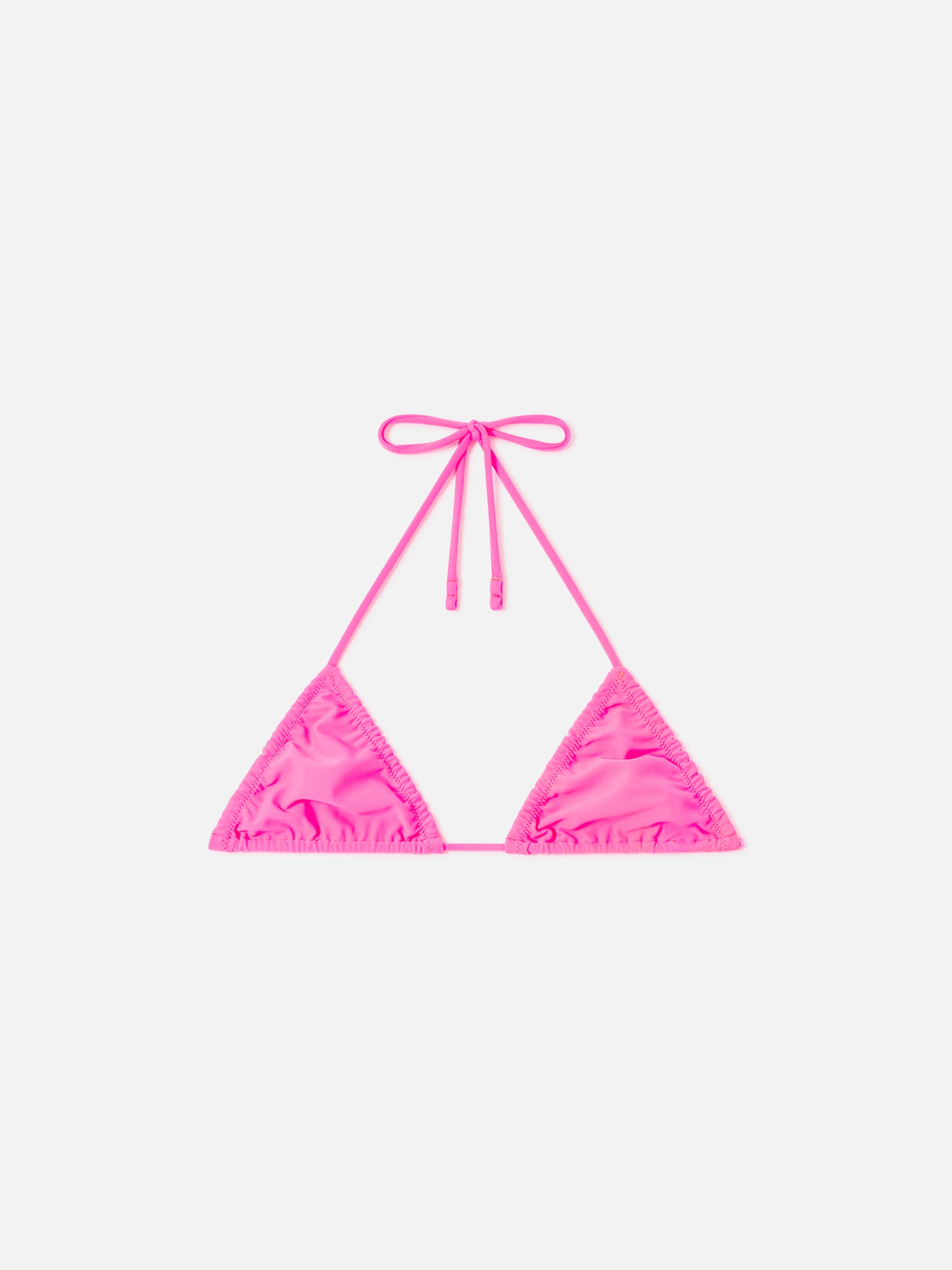 mc2-saint-barth-top-bikini-nilly-triangolo-rosa-fluo-con-laccetti image 1