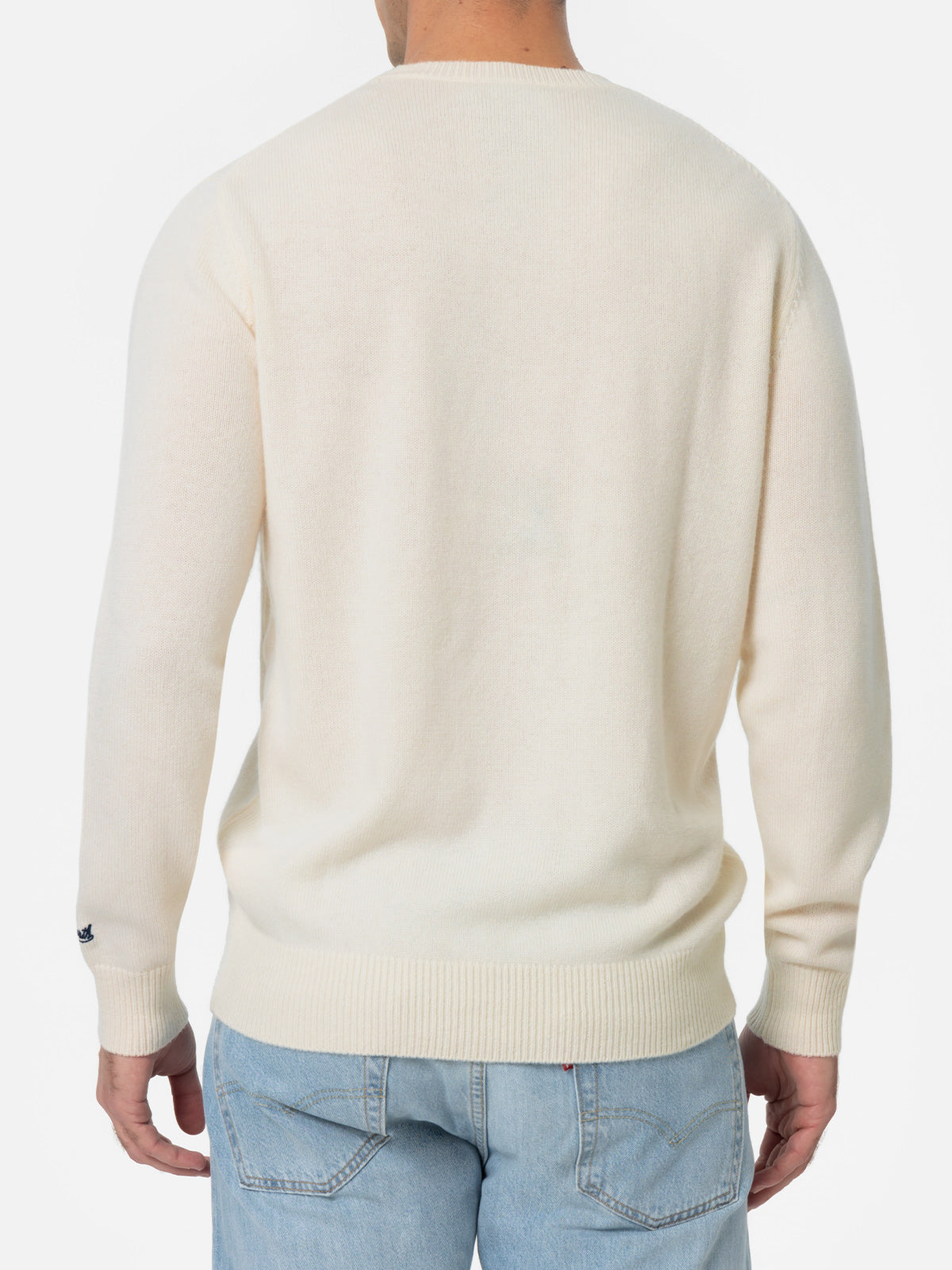 mc2-saint-barth-heron-maglione-girocollo-uomo-bianco-mountain-lover image 3