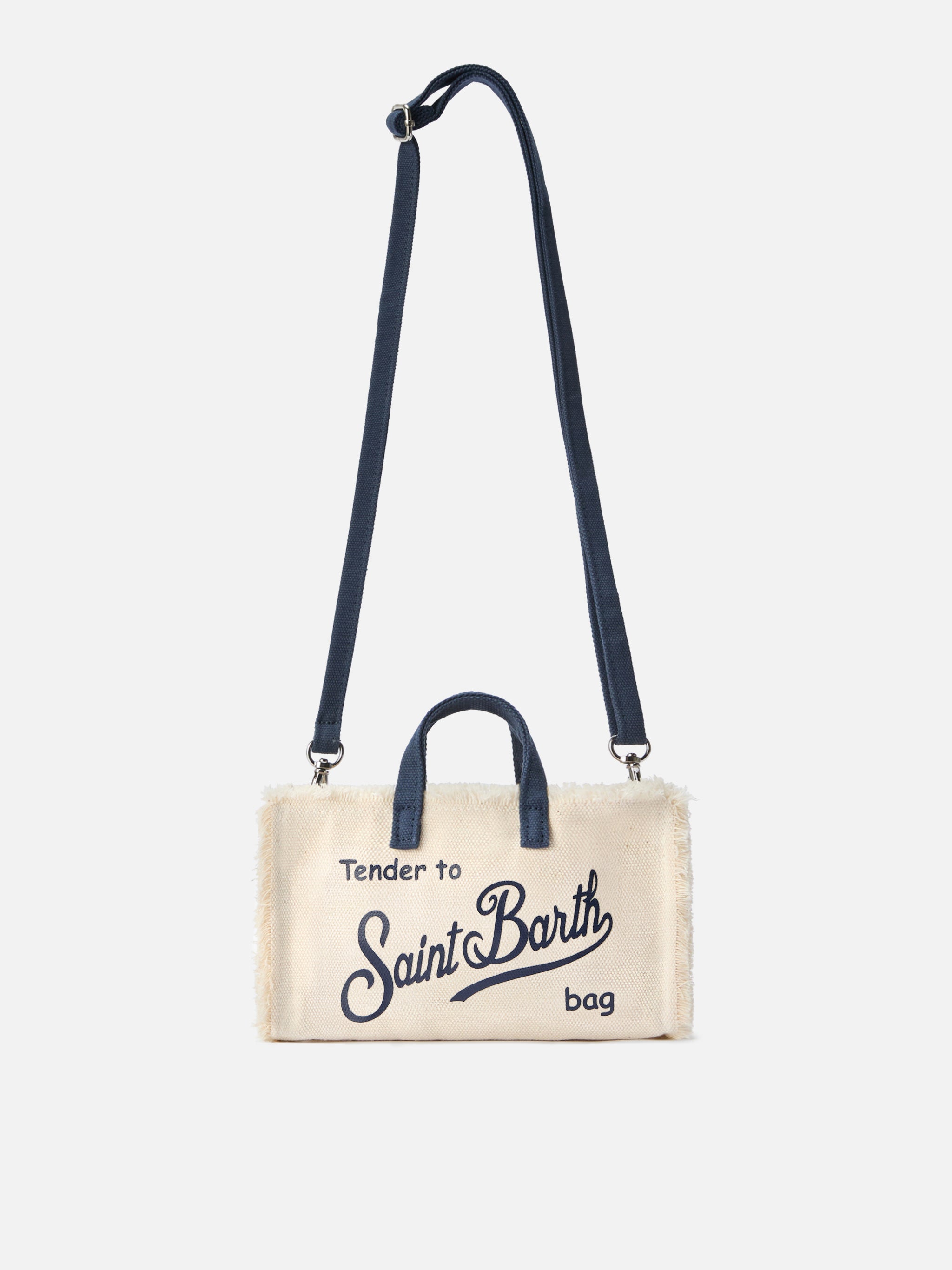 mc2-saint-barth-phone-micro-borsa-in-canvas-bianco-e-blu-donna image 1
