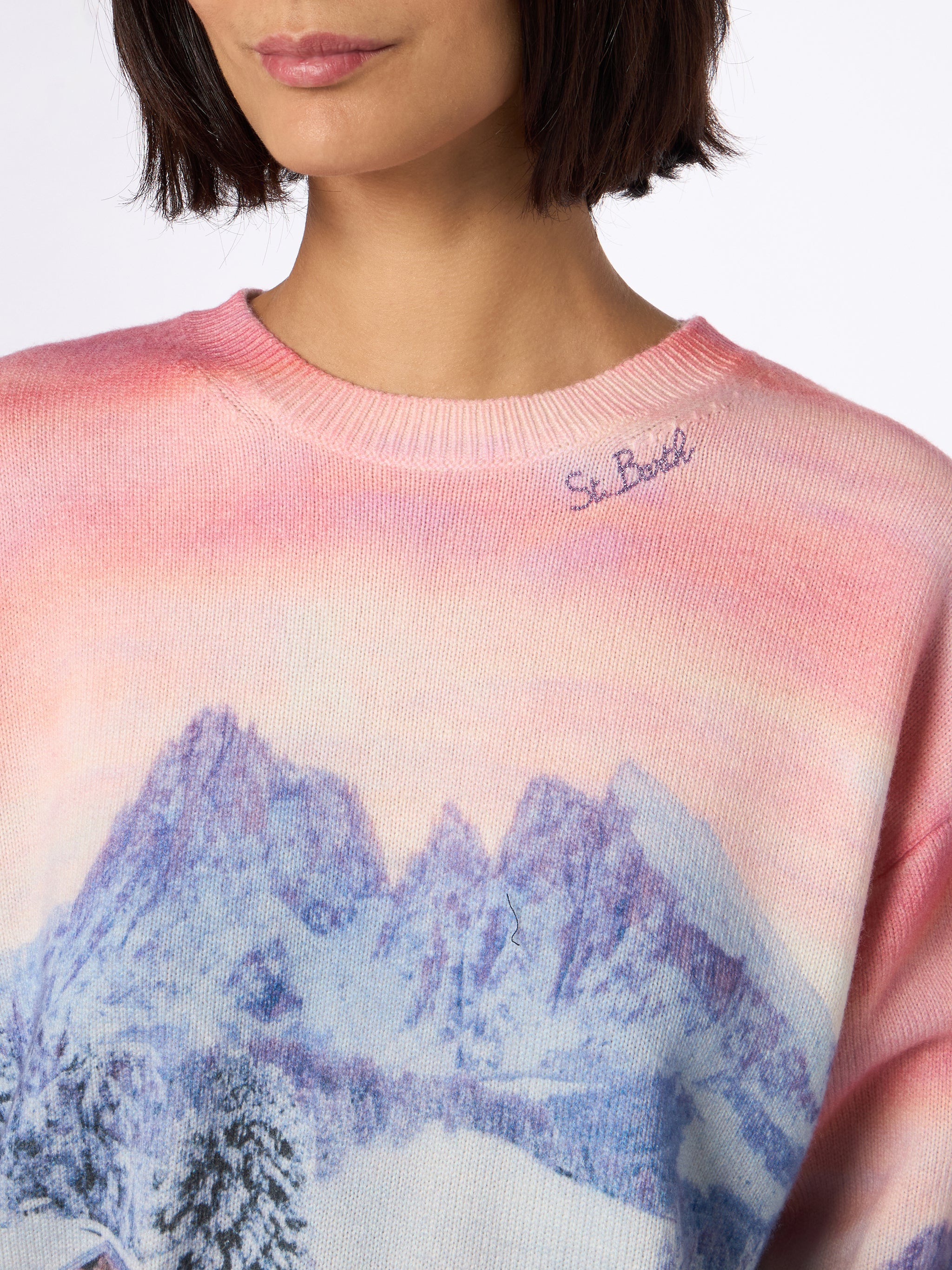 mc2-saint-barth-maglia-louise-in-misto-cashmere-con-stampa-chalet-sunset image 4