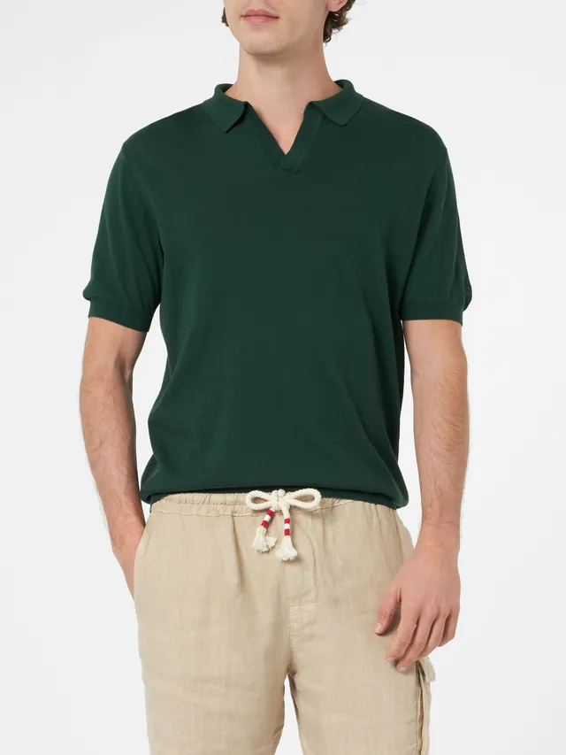 mc2-saint-barth-sloan-polo-uomo-in-maglia-verde-inglese-ice-cotton image 1