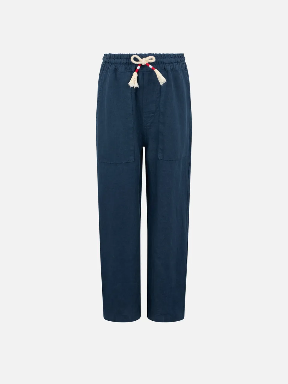 mc2-saint-barth-calais-jr-pantaloni-bambino-in-lino-blu-navy-con-coulisse image 1