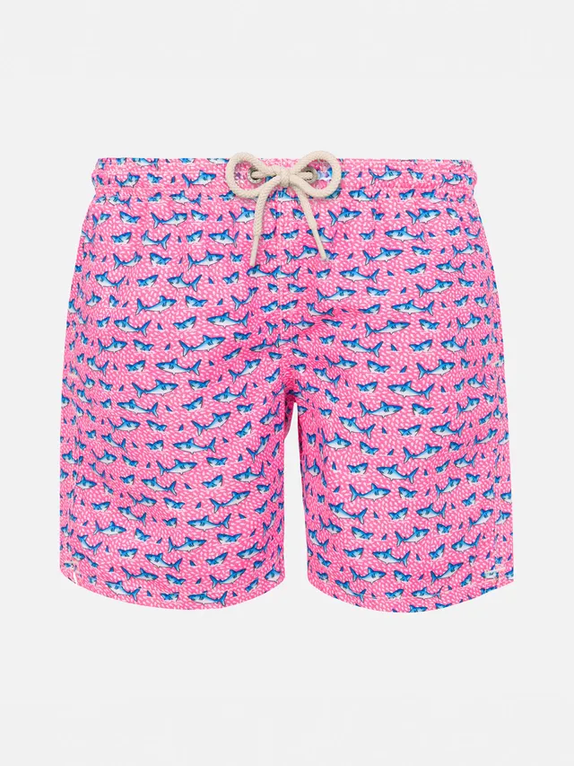 mc2-saint-barth-costume-bambino-stampa-squali-rosa-media-lunghezza image 1
