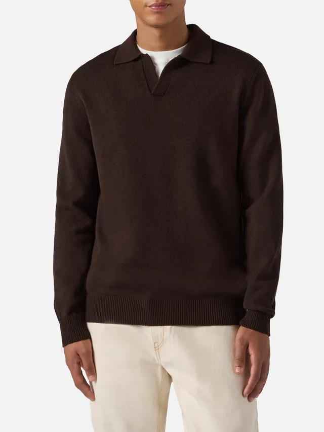 mc2-saint-barth-covent-polo-uomo-marrone-in-pura-lana-merino image 1