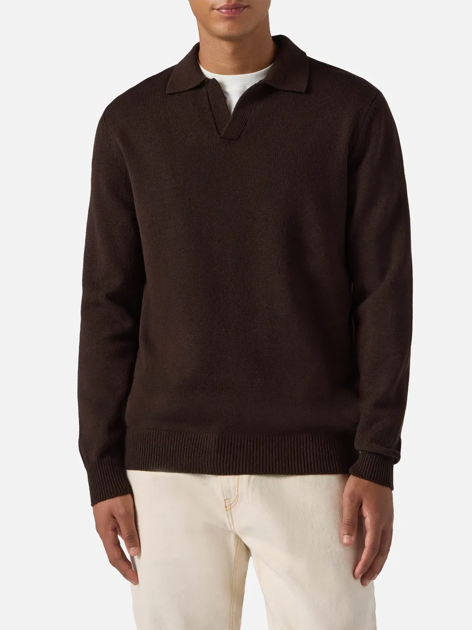 mc2-saint-barth-covent-polo-uomo-marrone-in-pura-lana-merino image 1