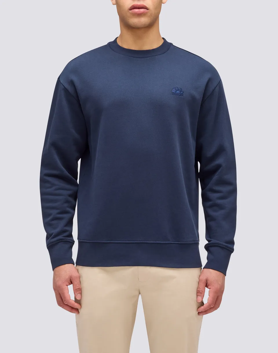 sundek-felpa-uomo-girocollo-con-logo-ricamato-regular-fit image 1